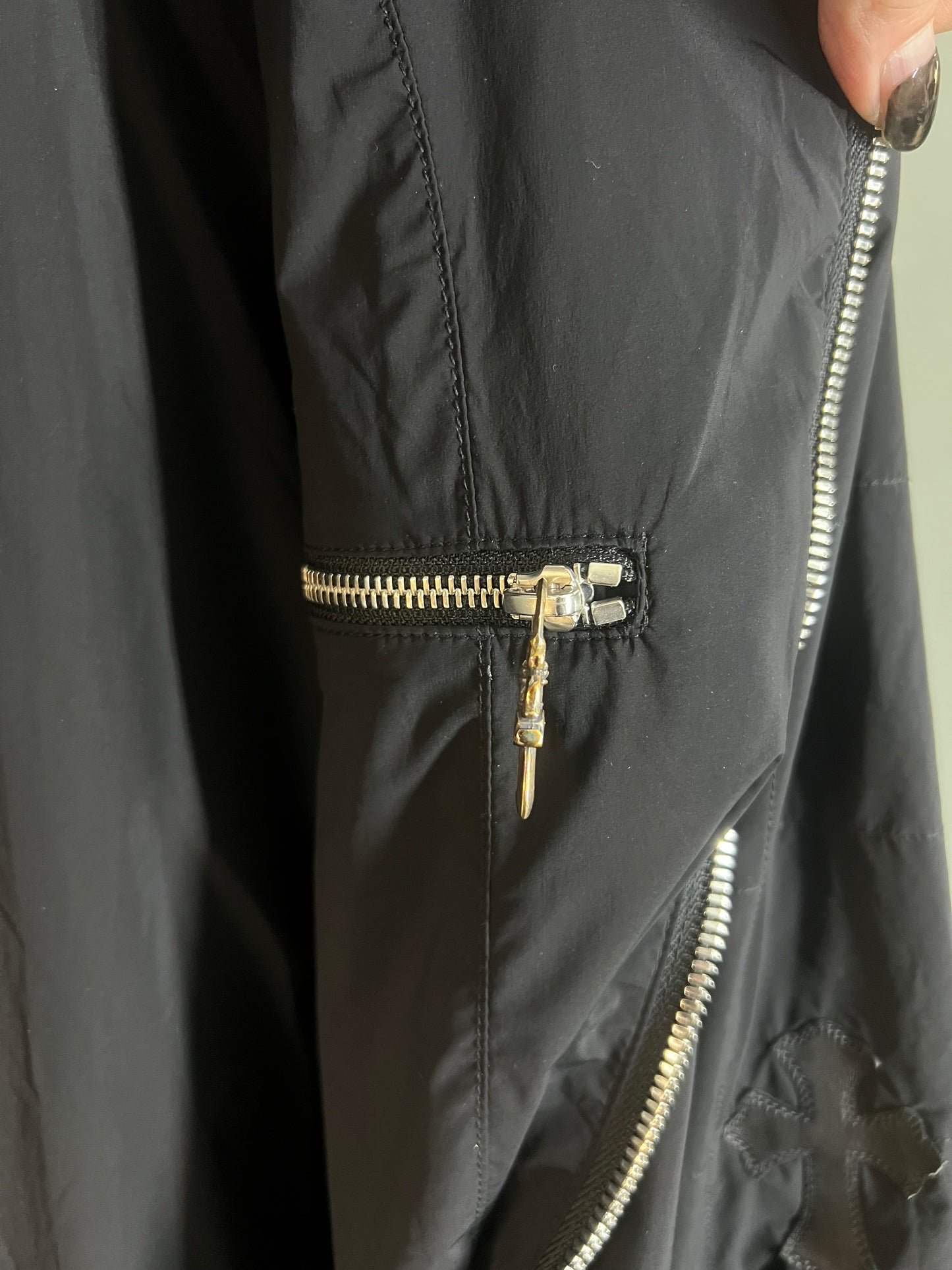 Chrome Hearts Cross Patch Nylon Zip-Up Jacket