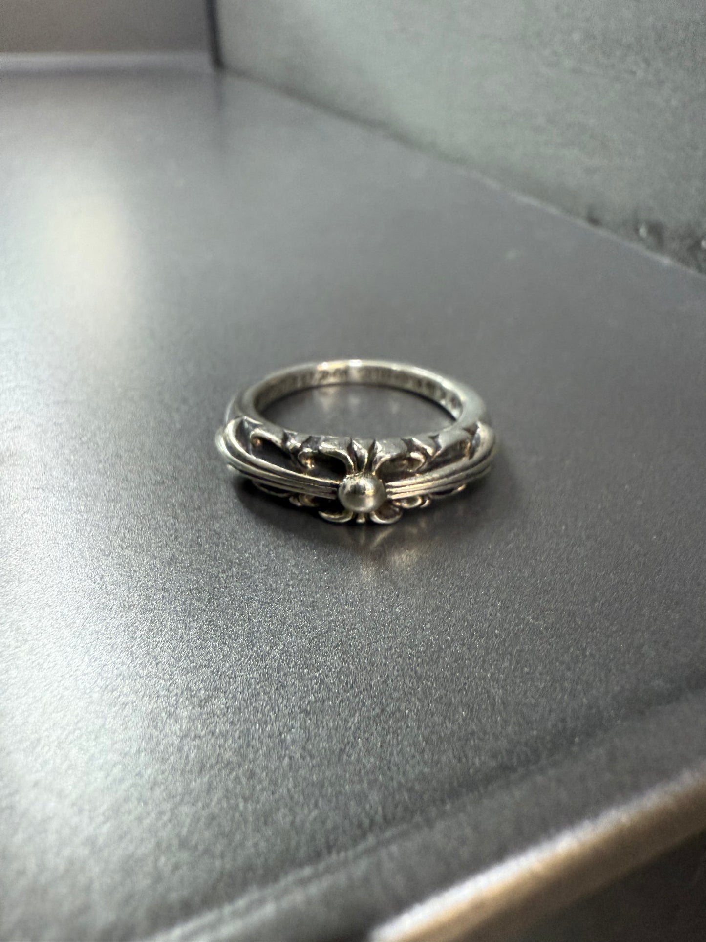 Chrome Hearts baby classic floral cross ring