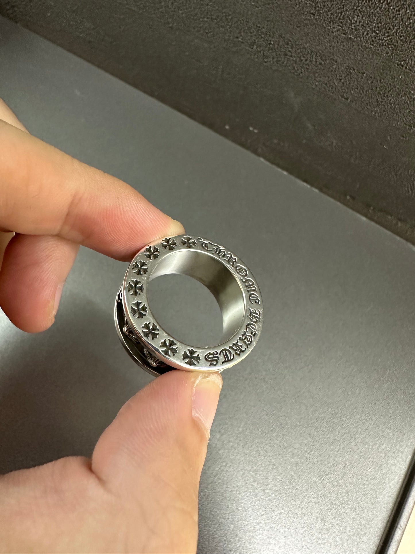 Chrome Hearts Cross “Fuck You”Spinner Ring