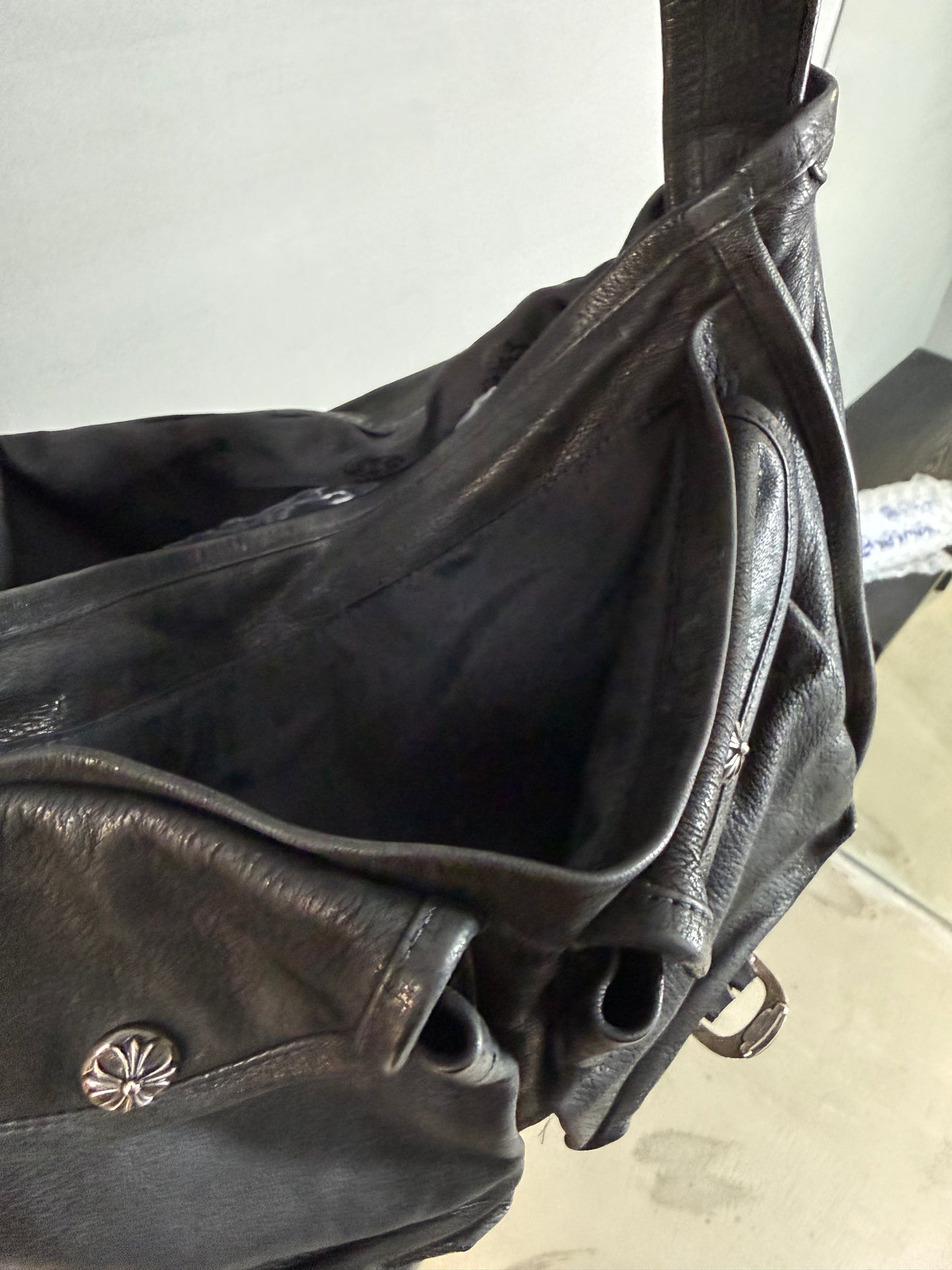 Chrome Hearts Multiple cross patches messenger bag