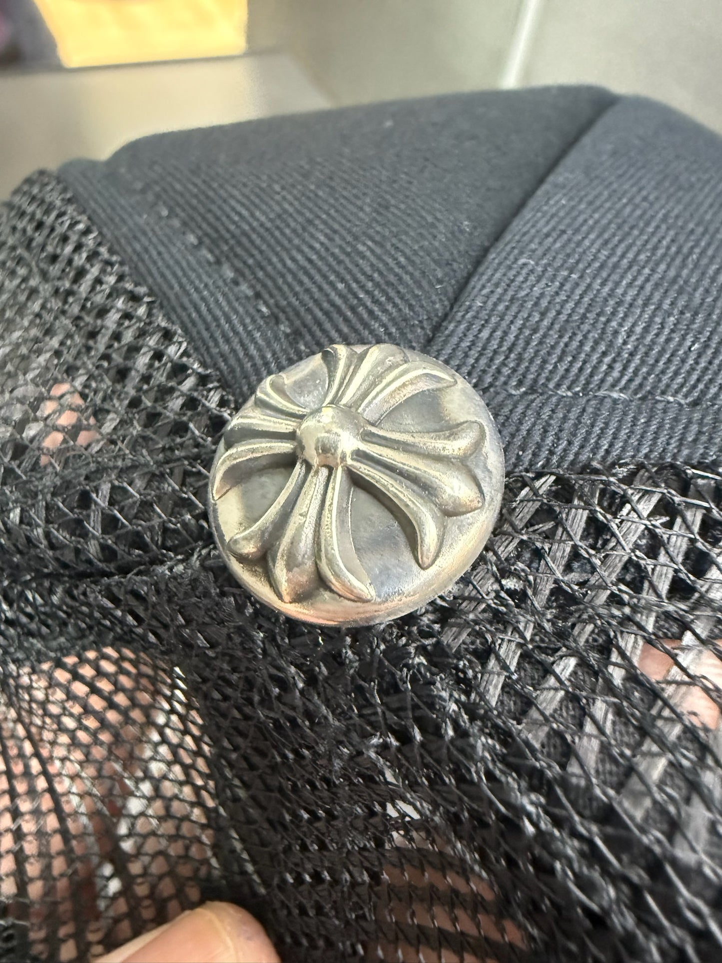 Chrome Hearts Black Cemetery Cross cap