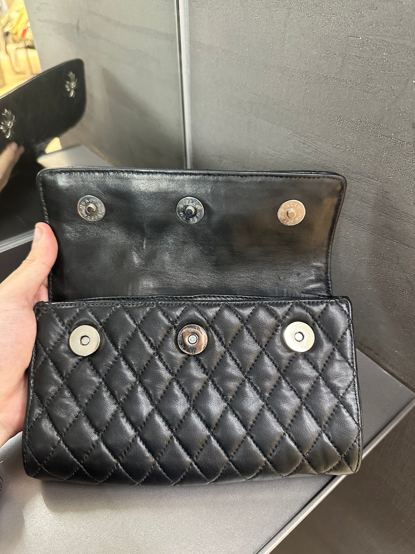 CHROME HEARTS QUILT WAVE WALLET