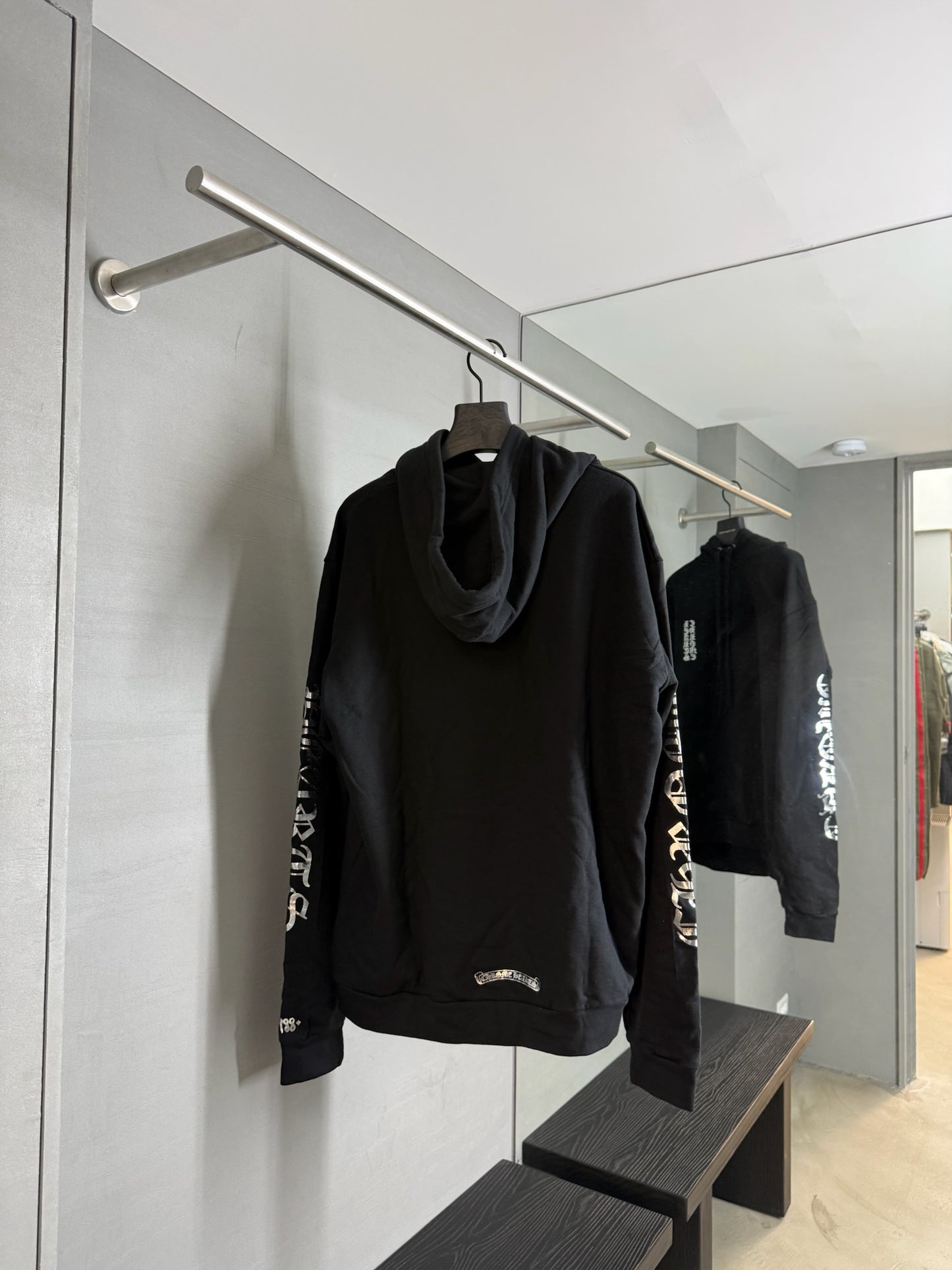 Chrome Hearts Silver Script Logo Hoodie