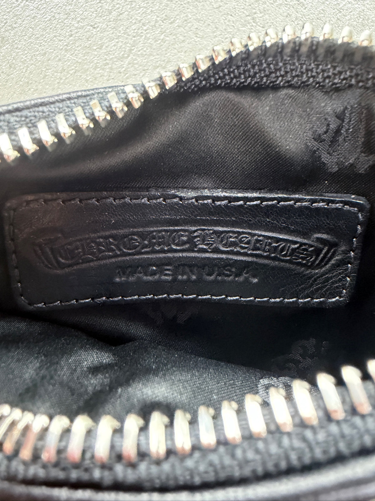 Chrome Hearts Double Dagger Zip Cross Patch Wallet