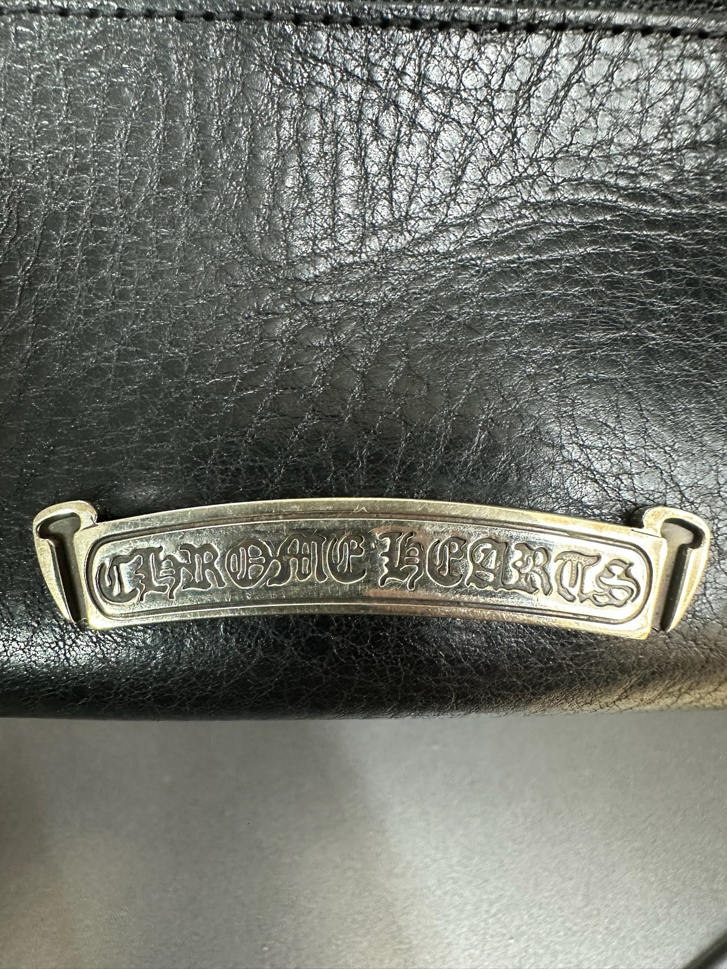 Chrome Hearts buckle scroll wallet