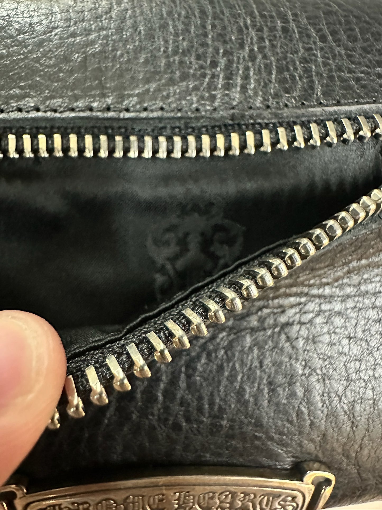 Chrome Hearts buckle scroll wallet