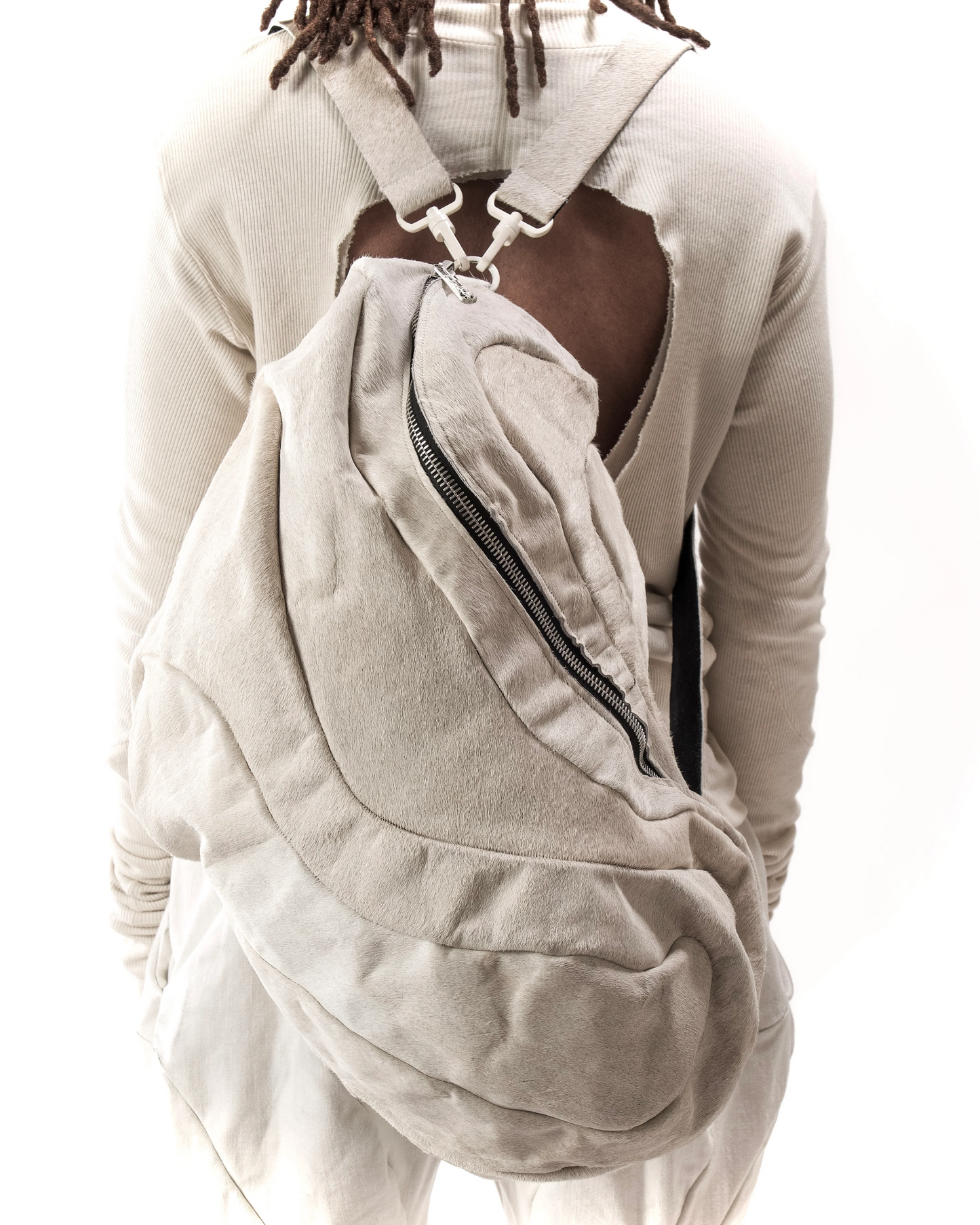 JAS Leather Sculpture Hair On Hide Bag
