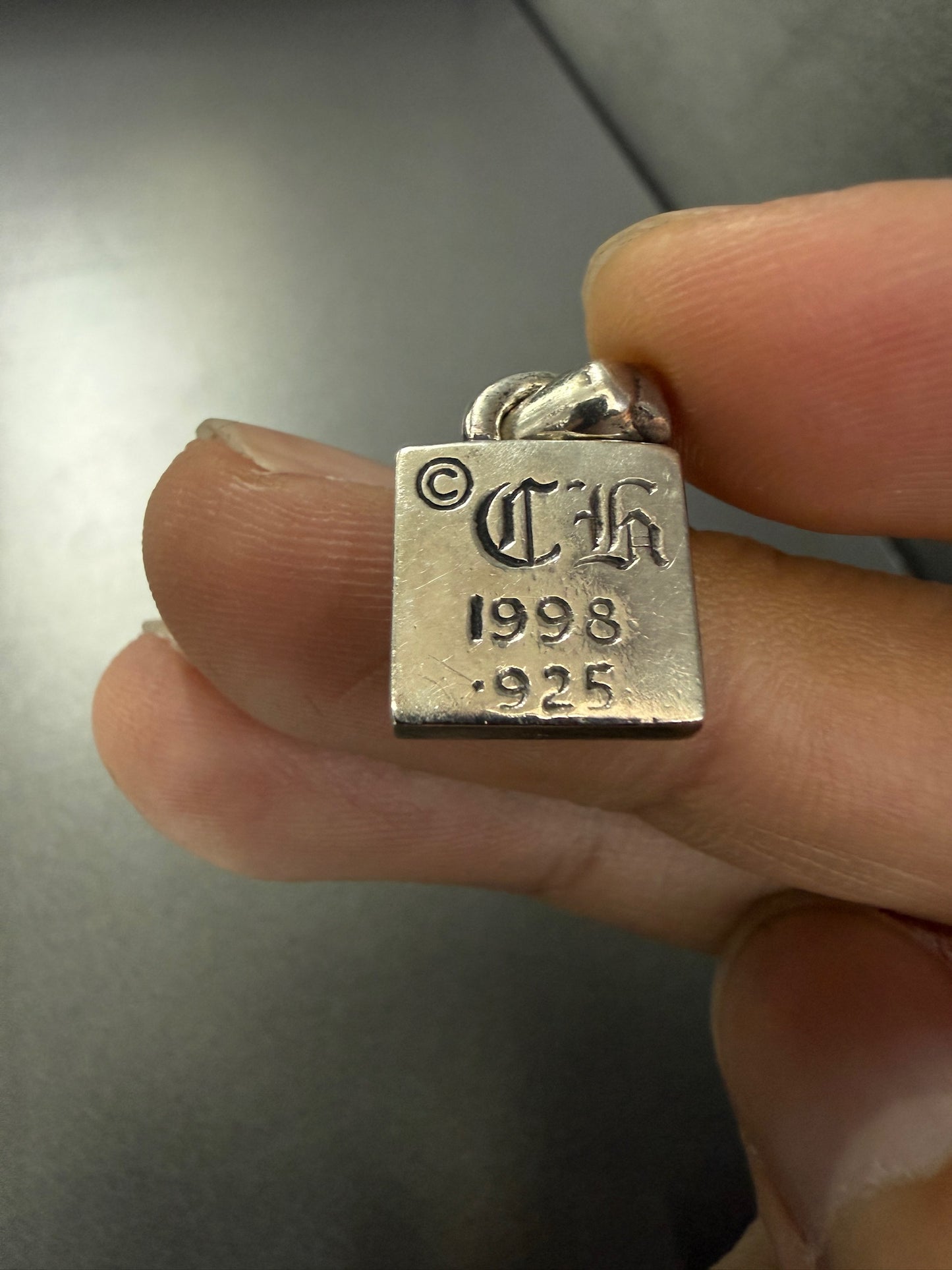 Chrome Hearts Framed CH Plus Charm Pendant