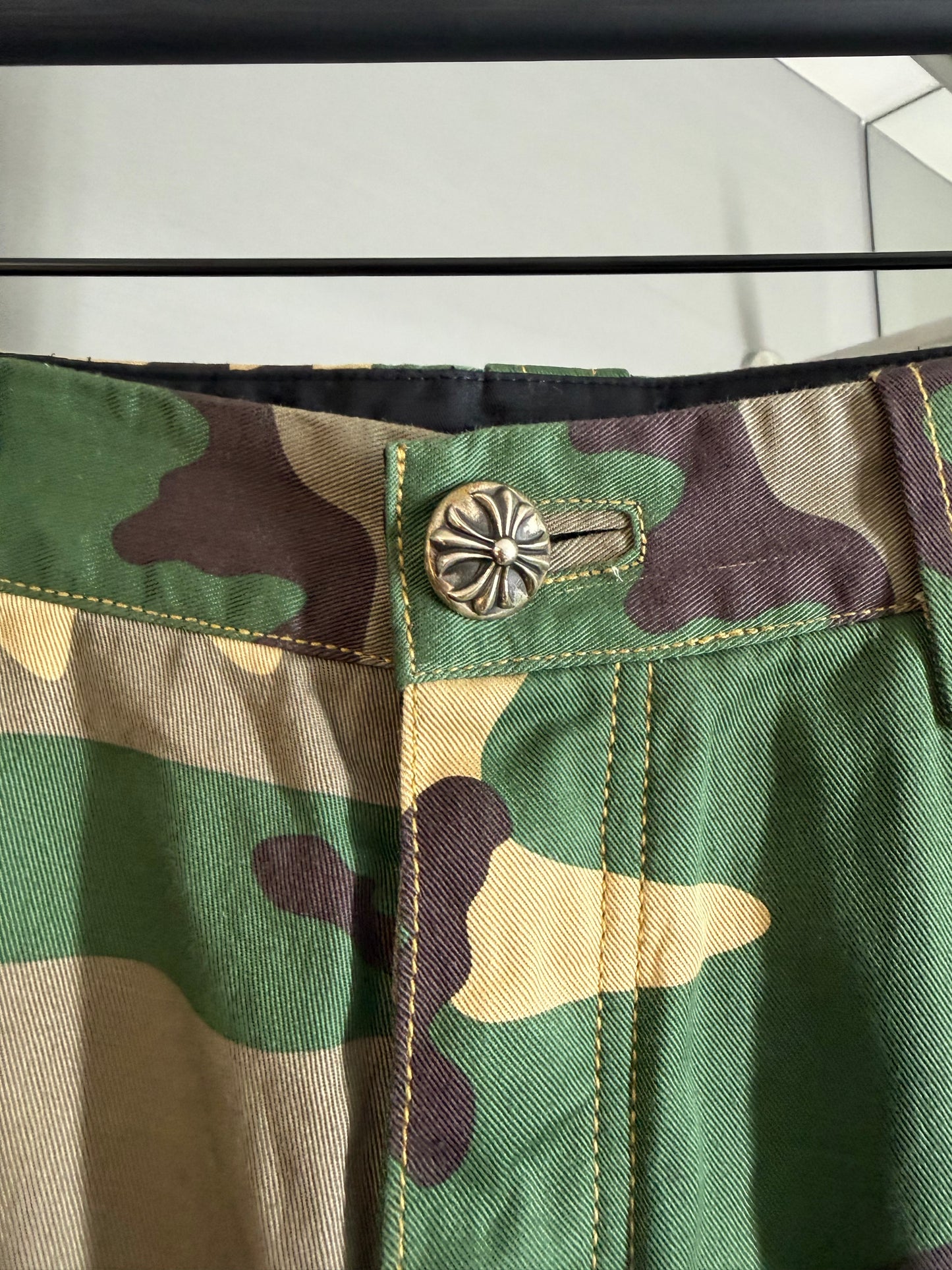 Chrome Hearts leather patched shorts