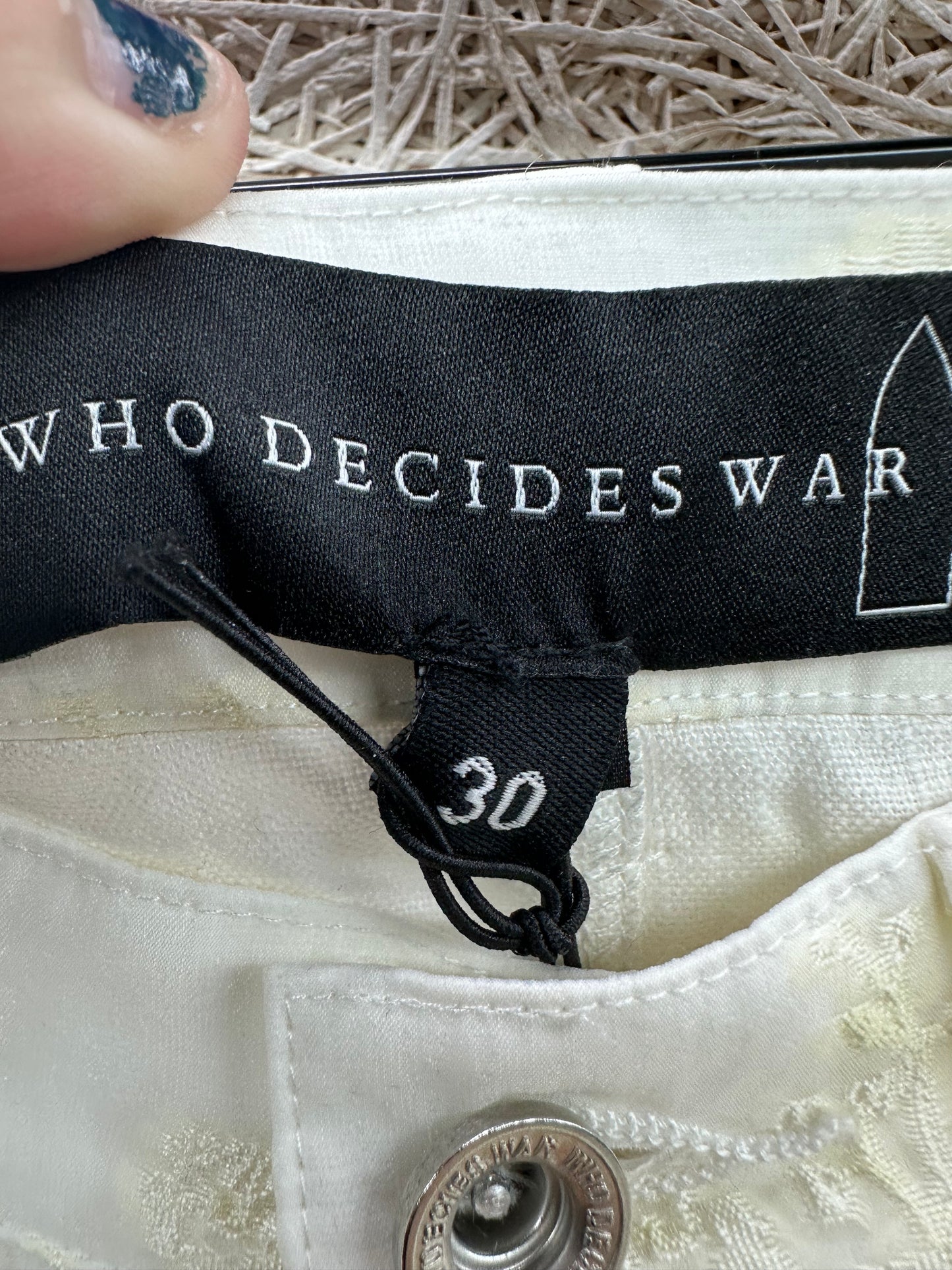 Who Decides War Embroidery Pants