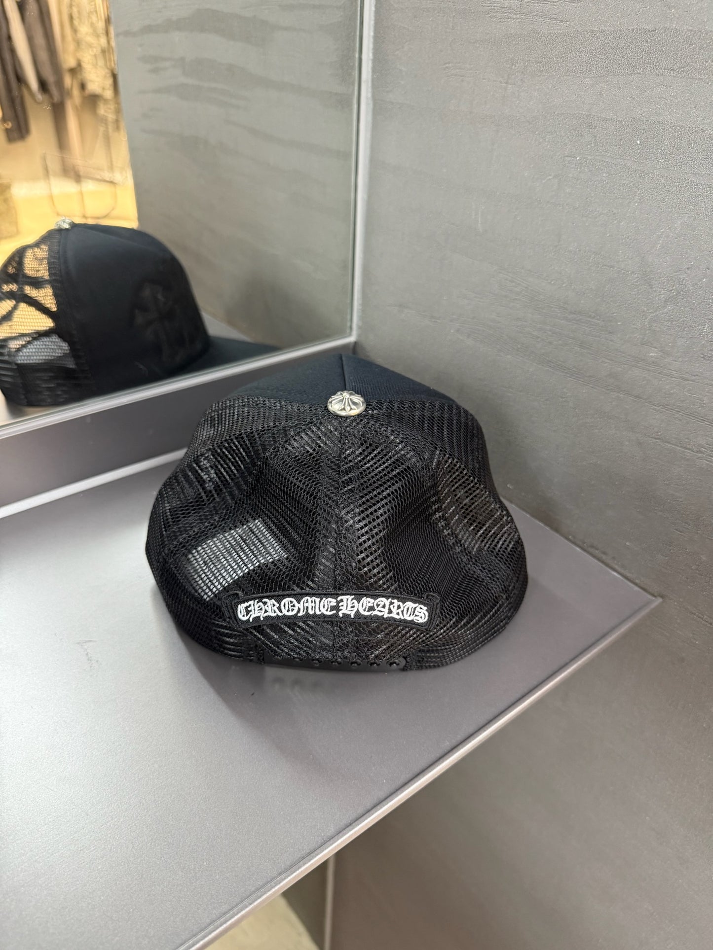 Chrome Hearts Black Cemetery Cross cap