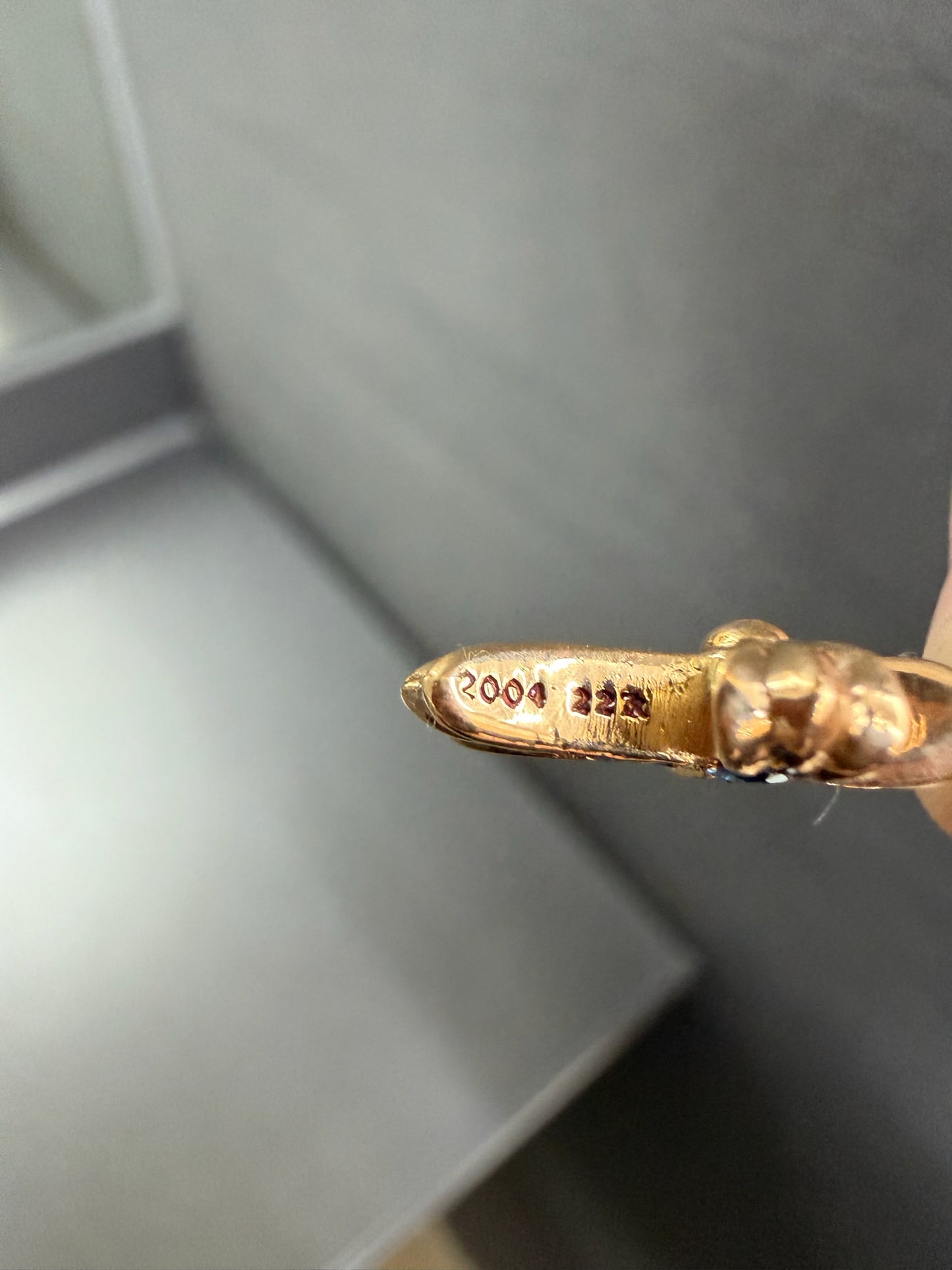 Chrome Hearts 22k BBF Baby Fat Blue Sapphire Pendant with Diamonds