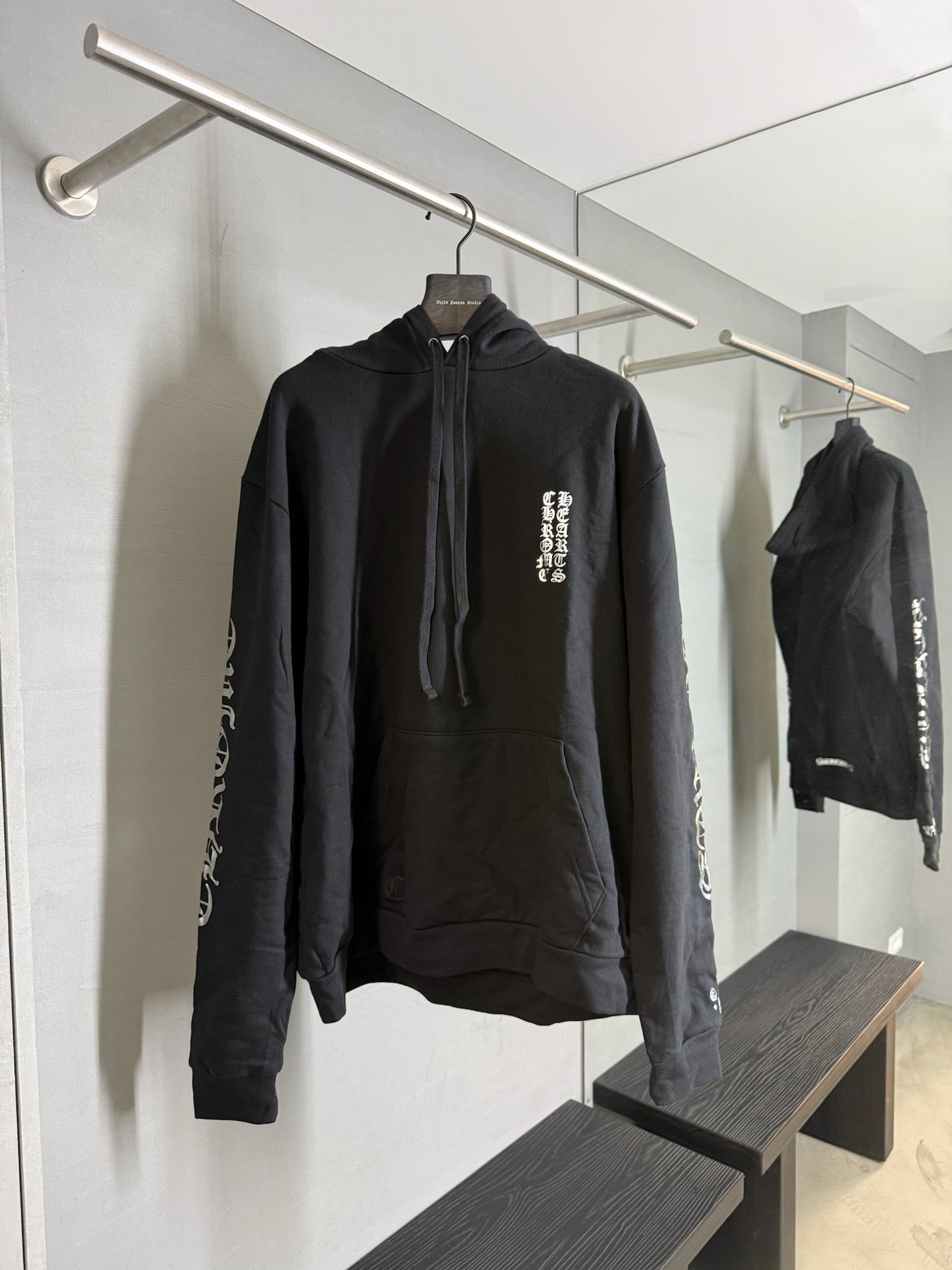 Chrome Hearts Silver Script Logo Hoodie
