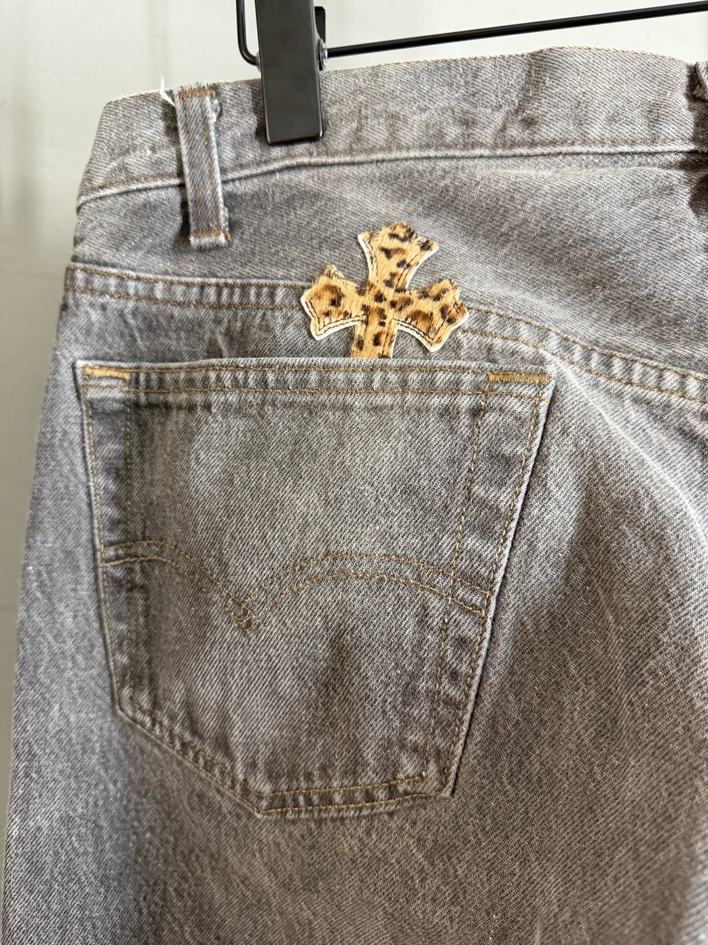 Chrome Hearts Leopard Patch 501 Jeans