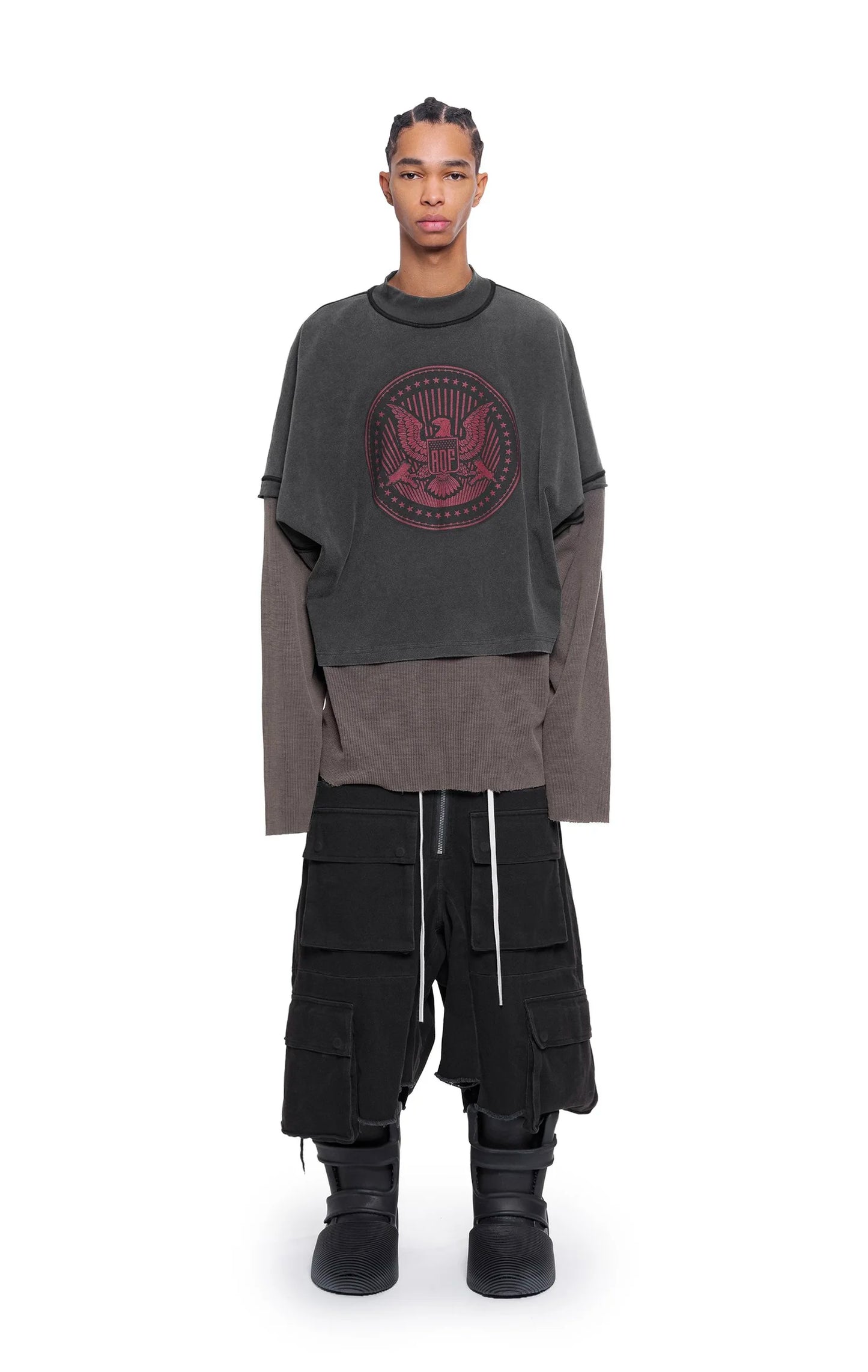ADF DENIM CARGO MEGA SHORTS