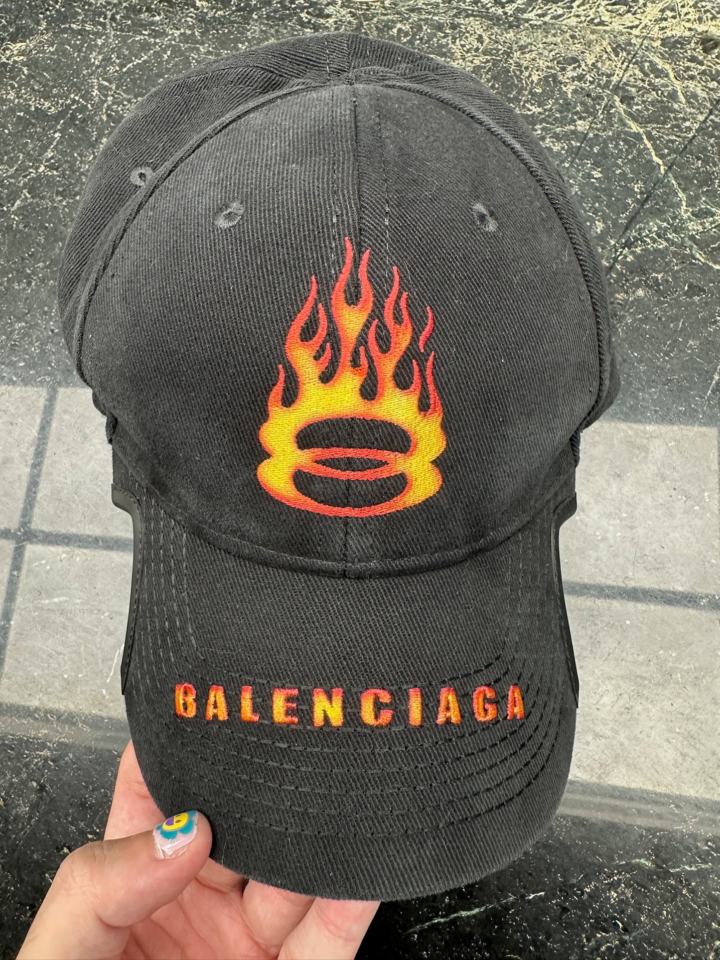 Balenciaga Burning Unity Logo Cap