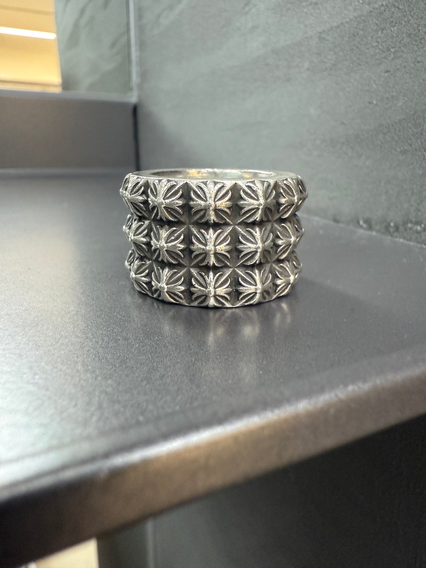 Chrome Hearts triple pete punk ring