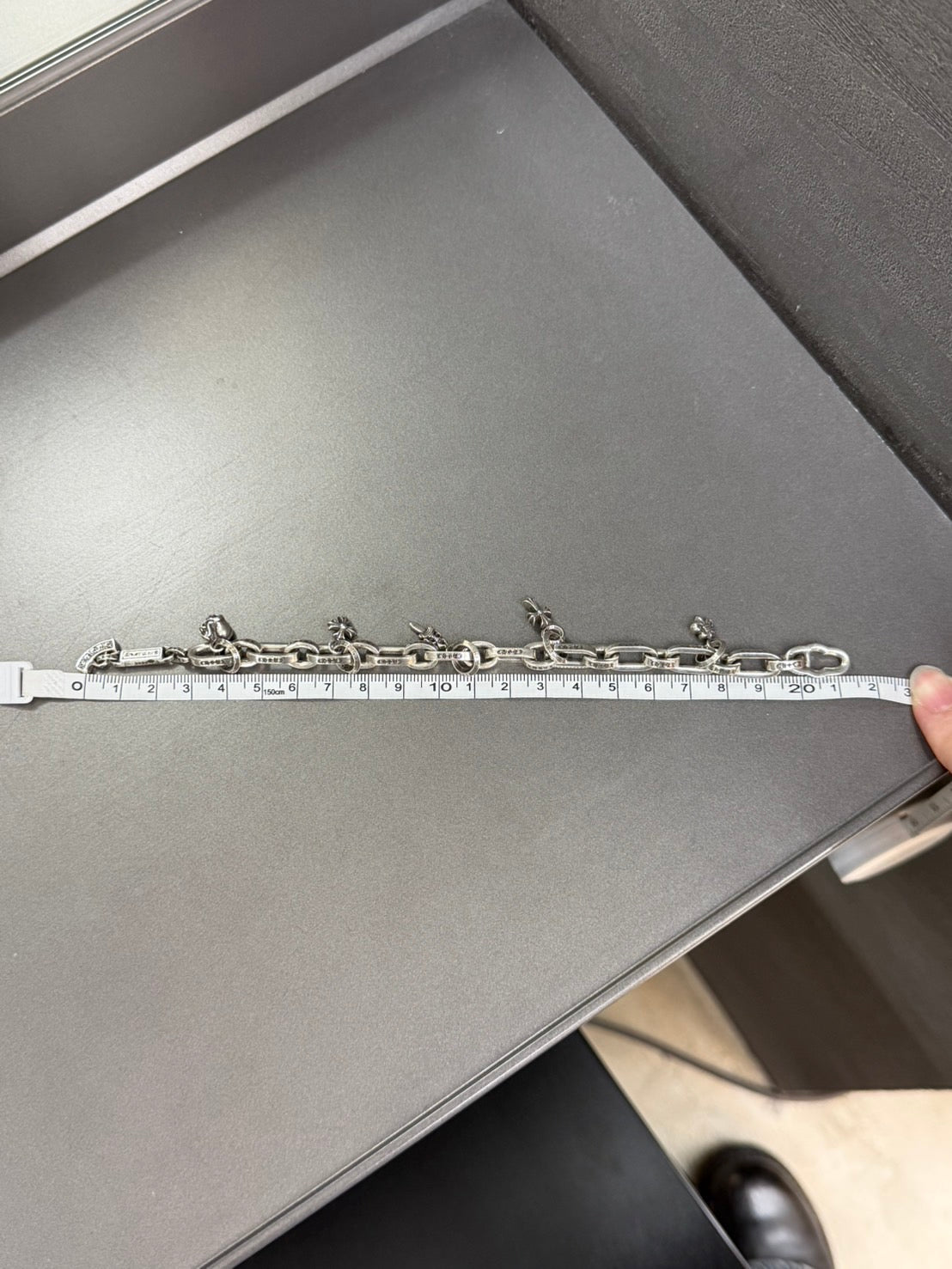 Chrome Hearts Paper E Charm Bracelet