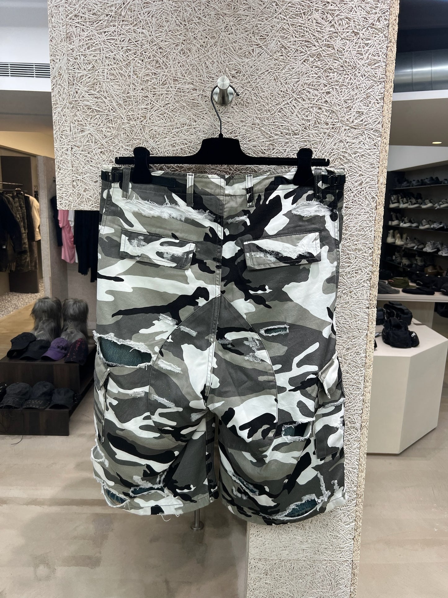 Balenciaga Trompe-L’Oeil Camo Shorts