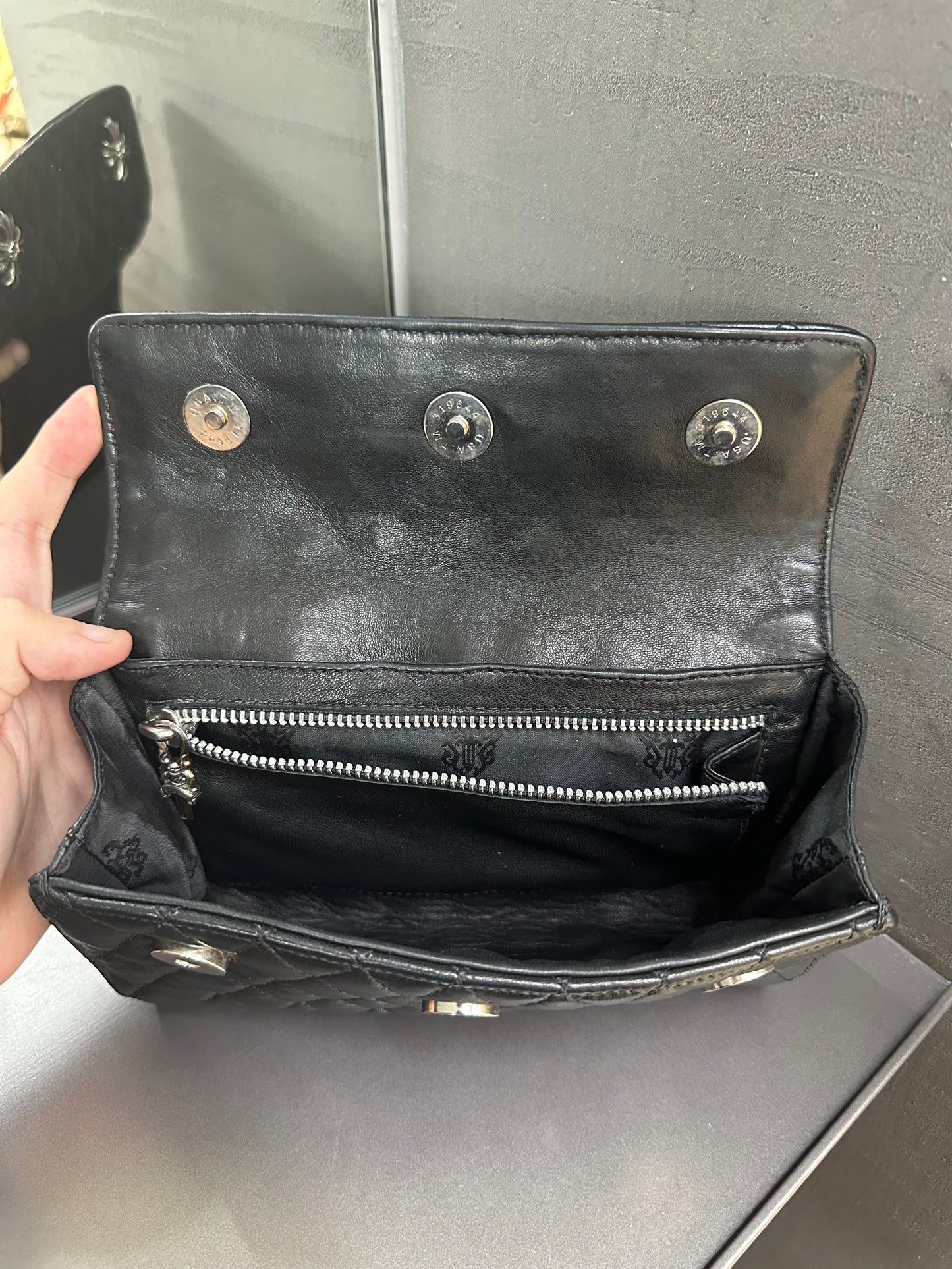 CHROME HEARTS QUILT WAVE WALLET