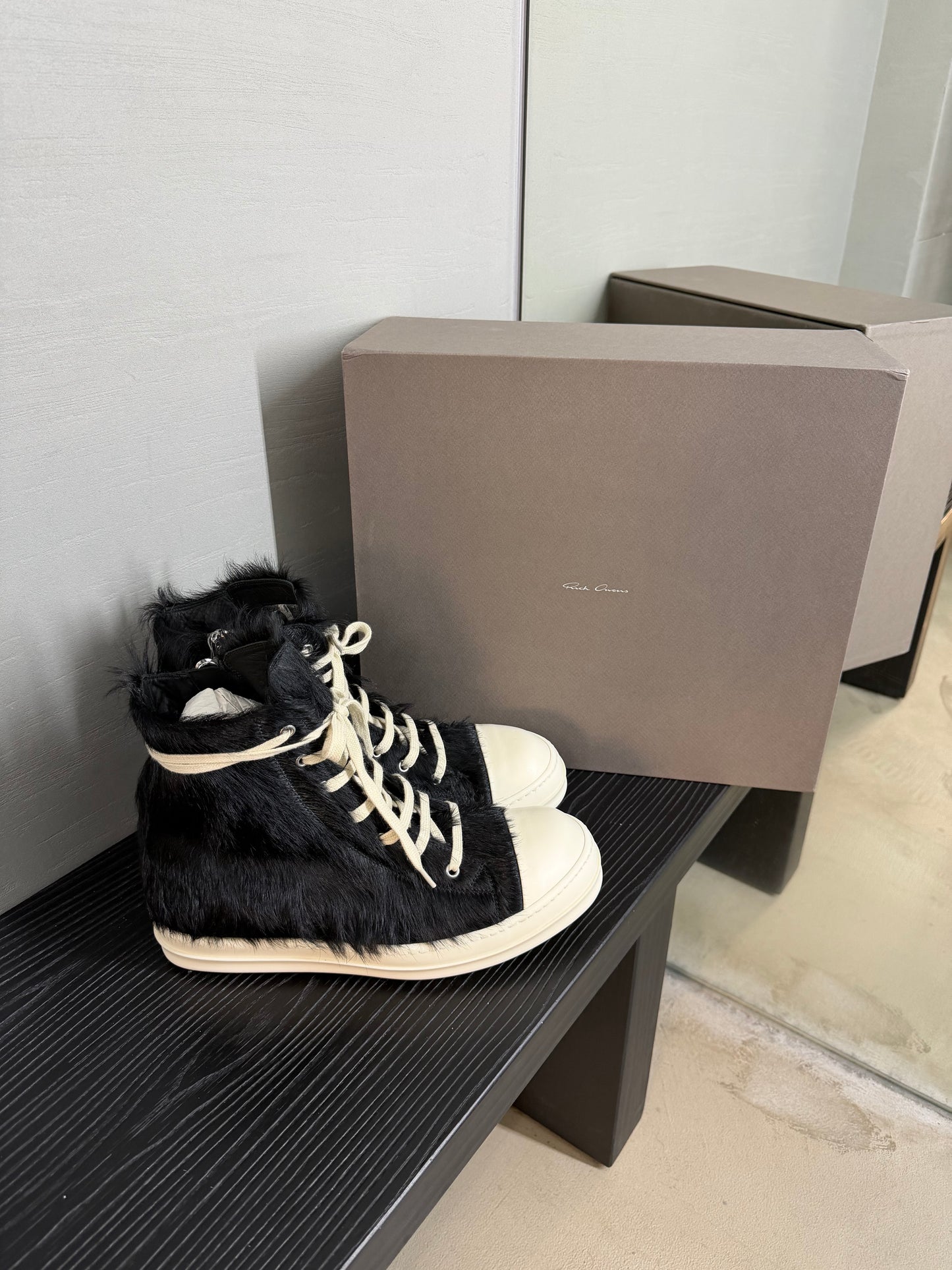 Rick Owens Pony Hair Ramones High Top
