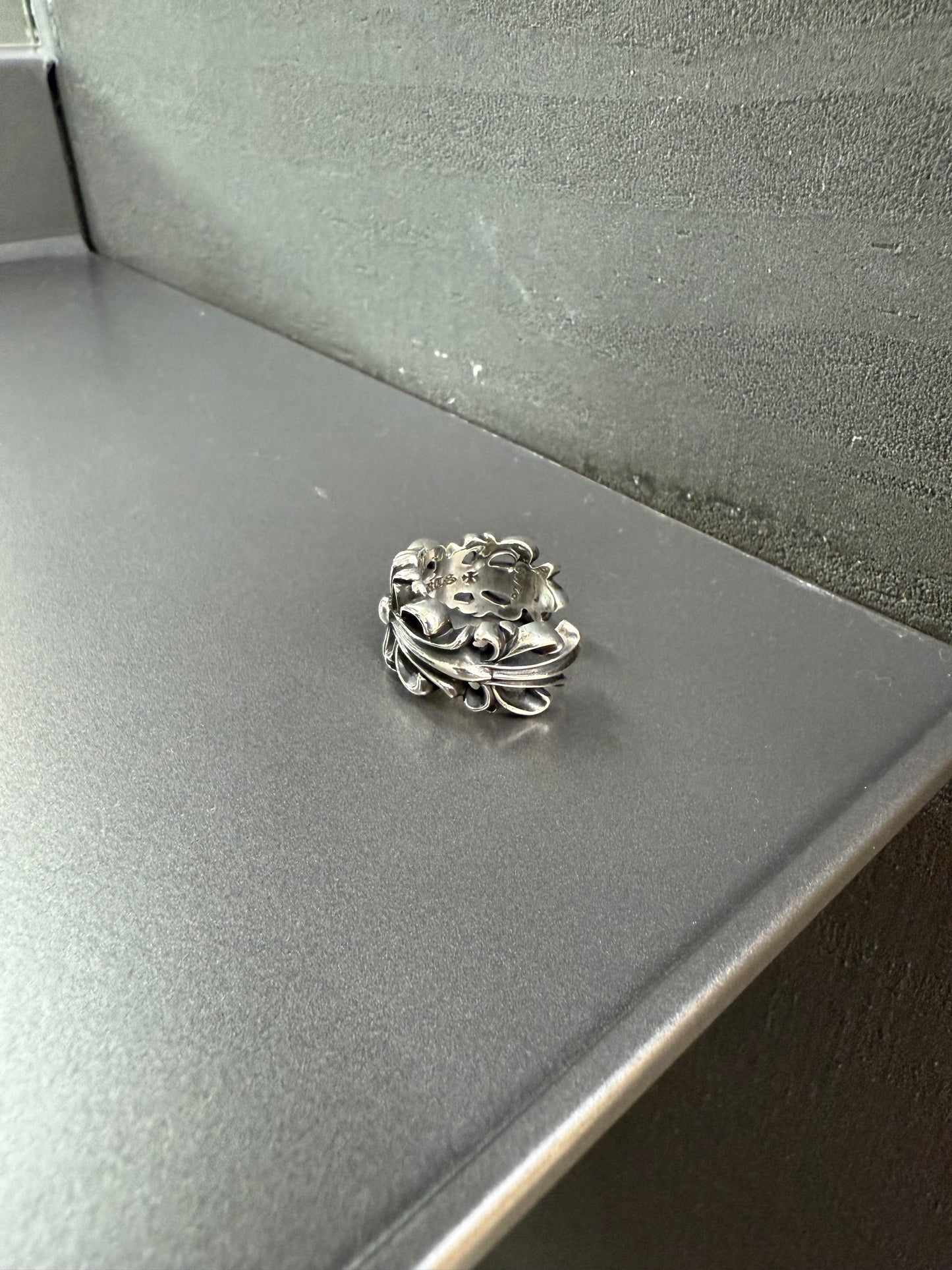 Chrome Hearts double floral cross ring