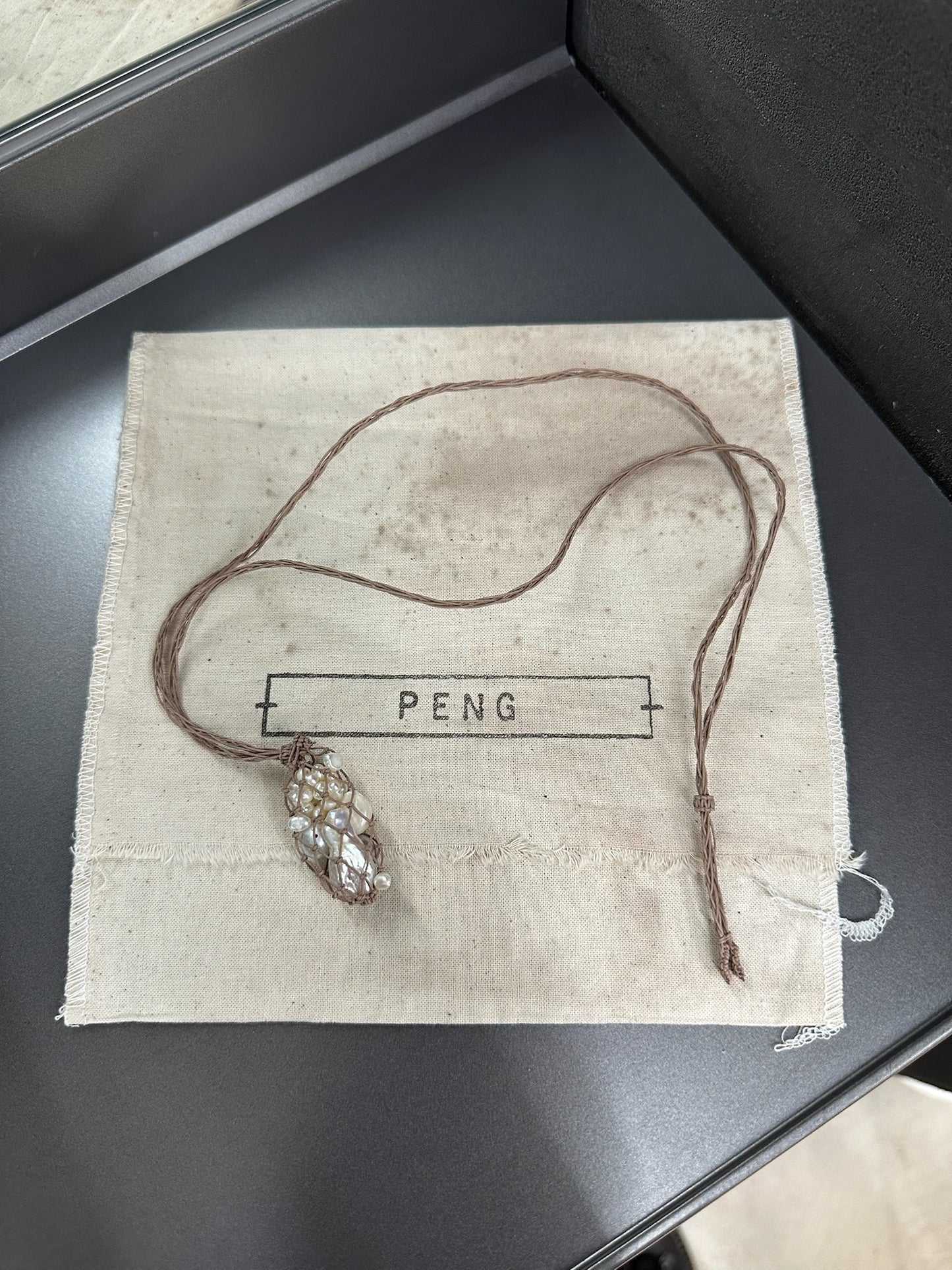 Peng Tai Net Necklace Dusty Ash