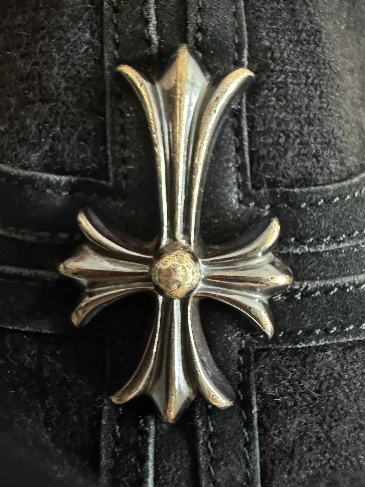 Chrome Hearts Cashmere Flooded Cross Patch Zip-Up Hoodie