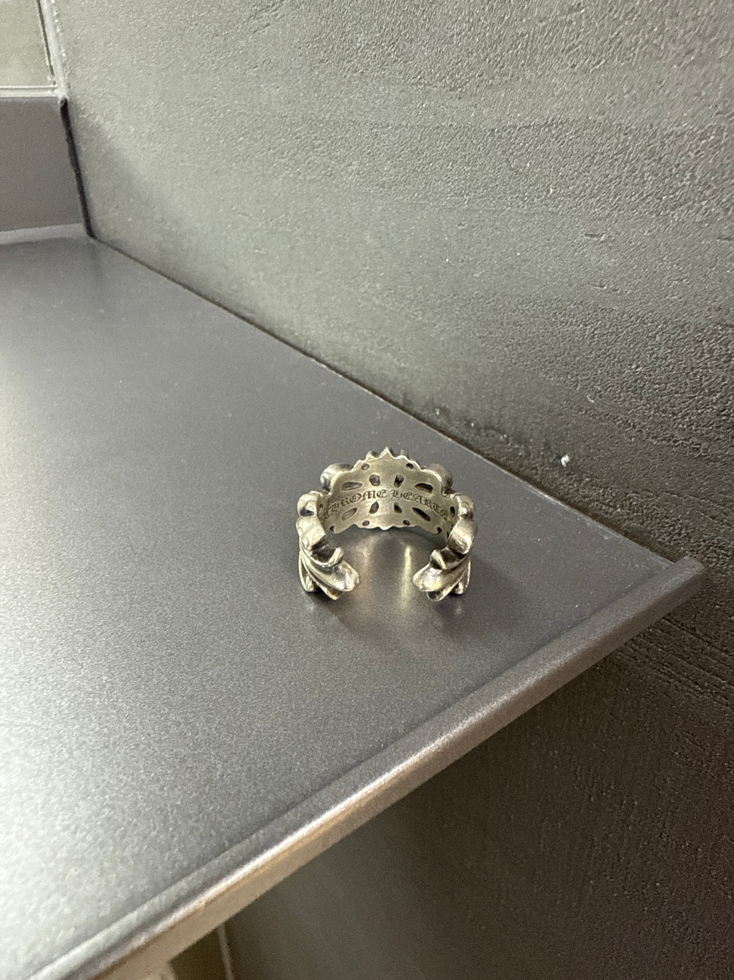 Chrome Hearts double floral cross ring