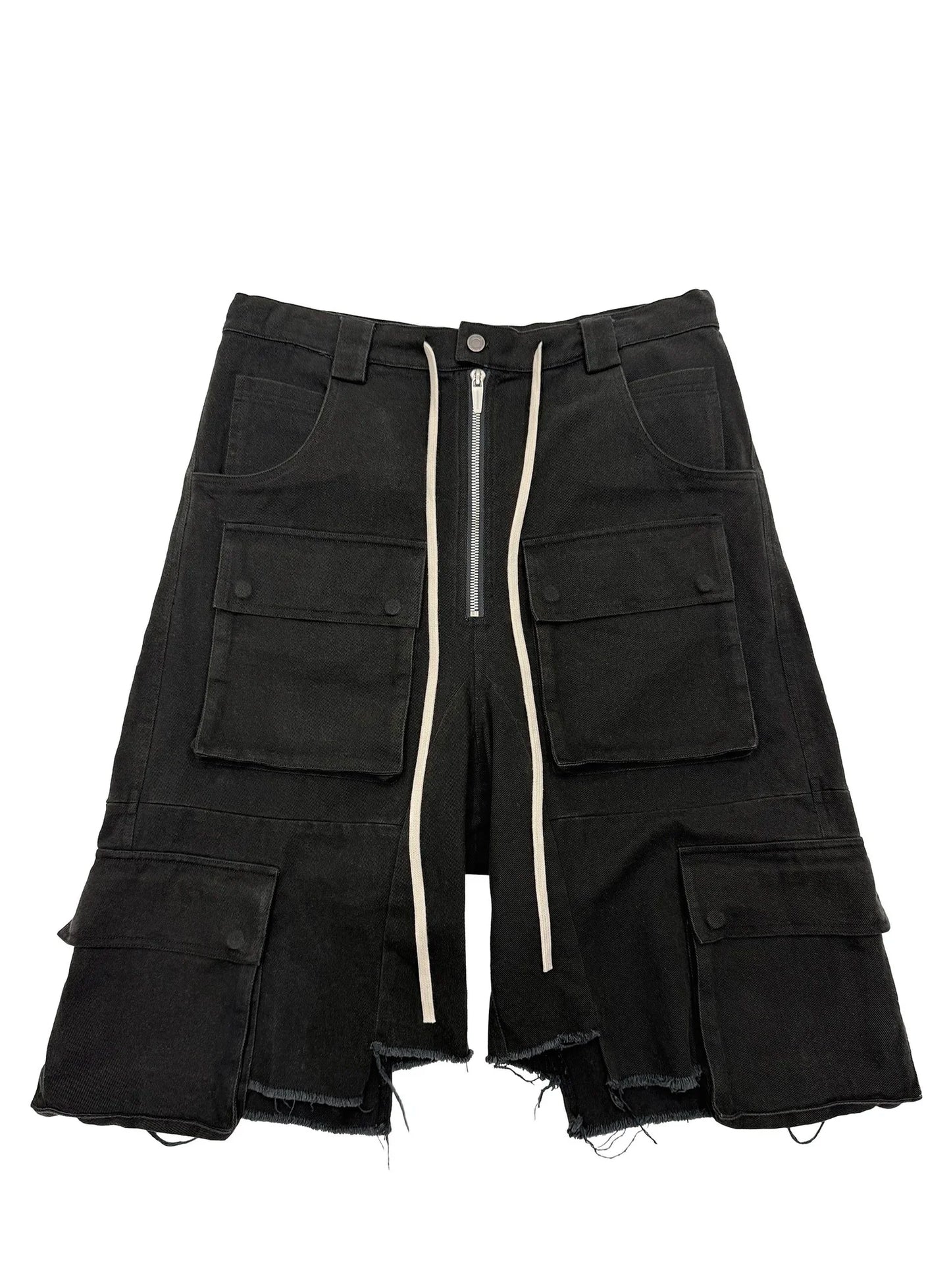 ADF DENIM CARGO MEGA SHORTS