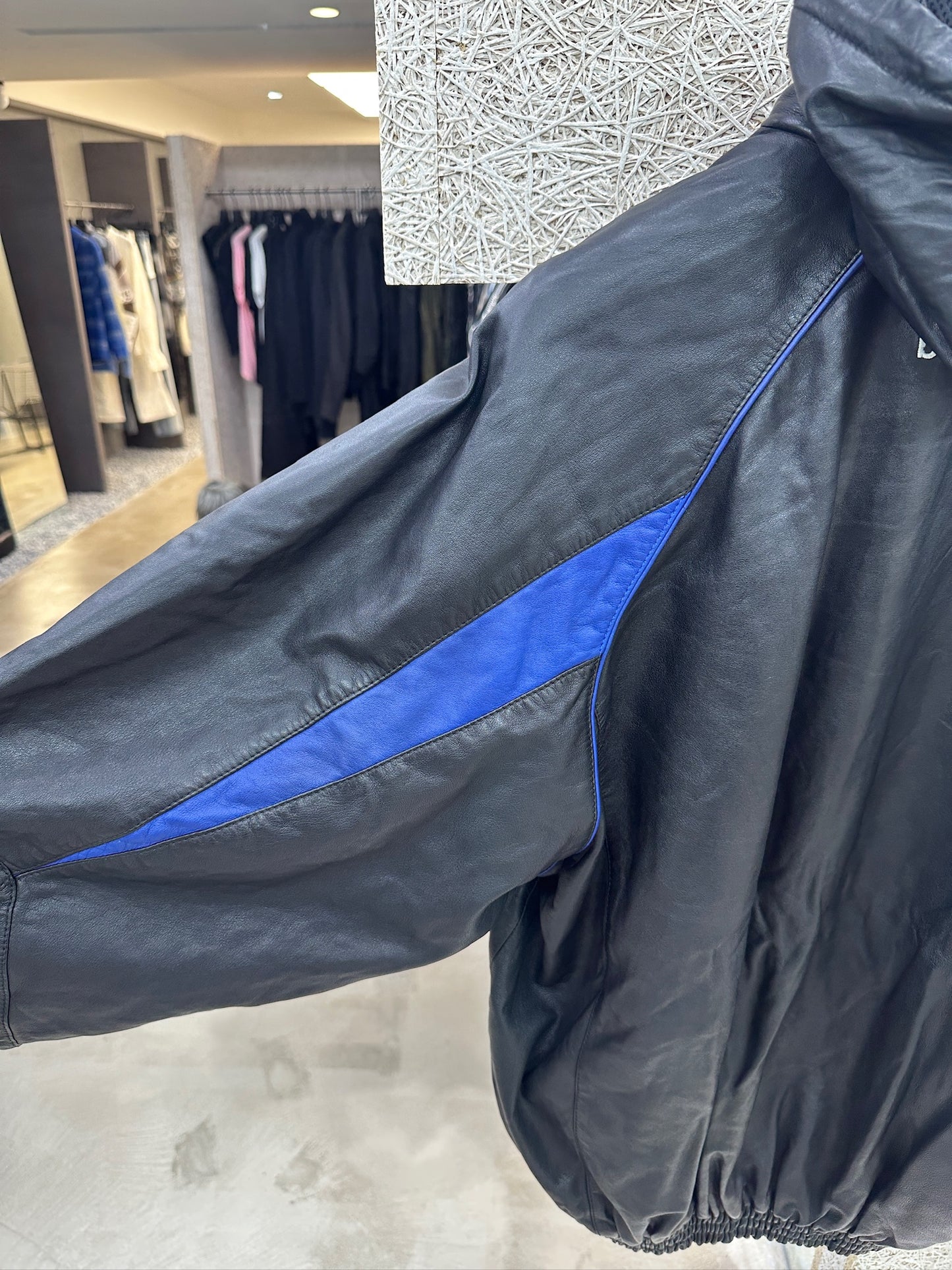 Balenciaga 3B Sports Icon Leather Track Jacket