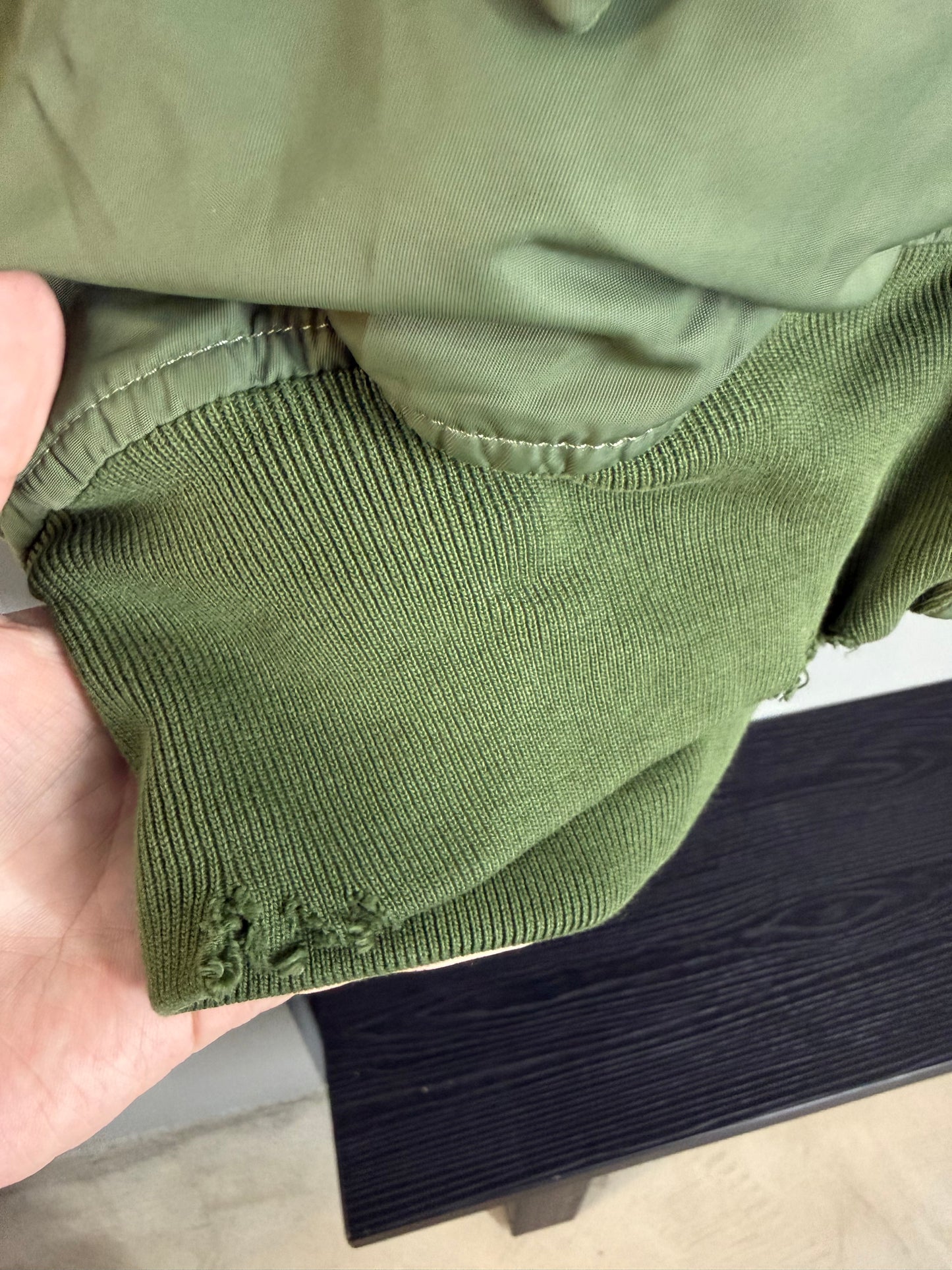 Balenciaga distressed hooded bomber