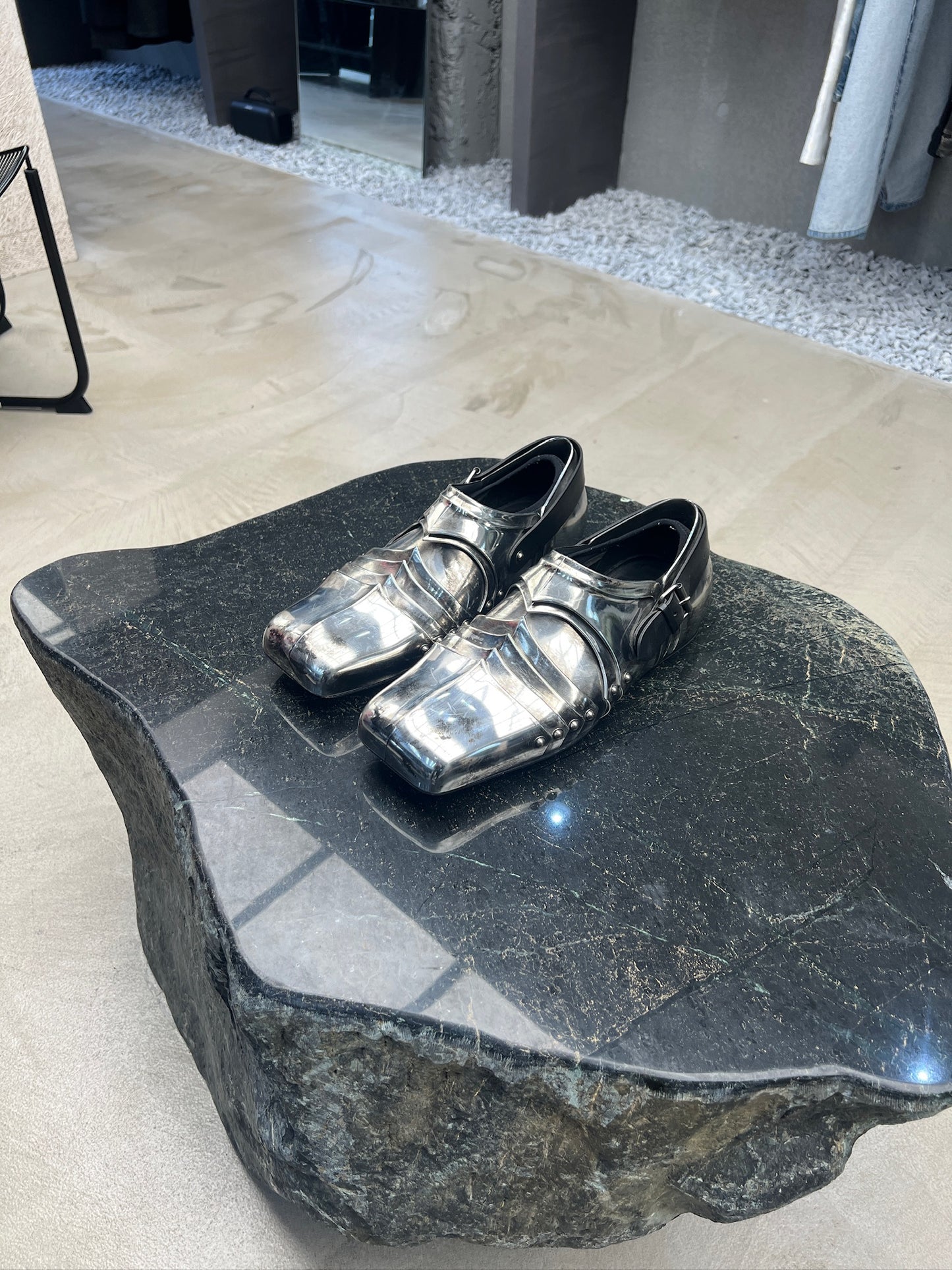 Balenciaga Chevalier Silver Derbies