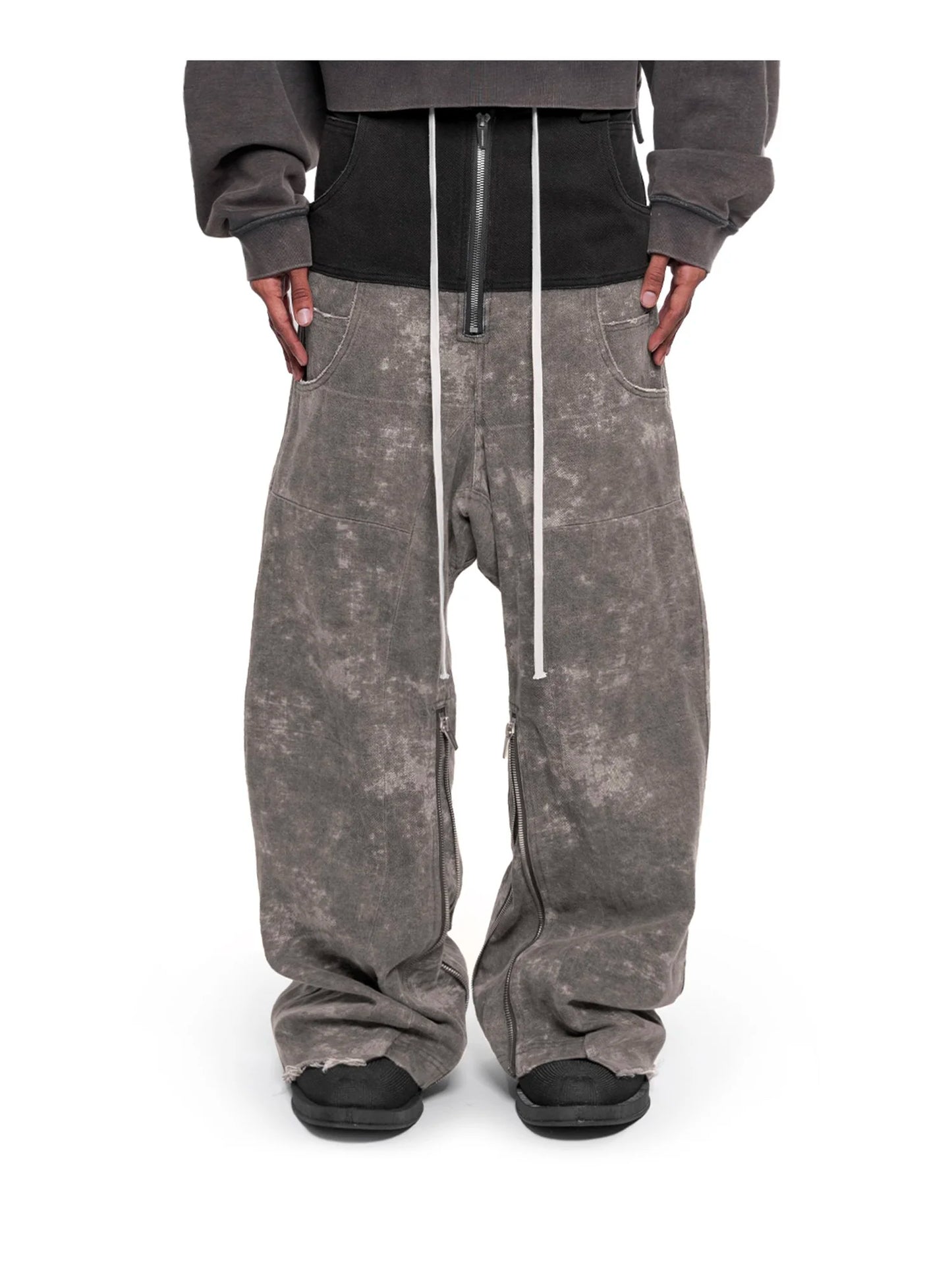 ADF CONCRETE DENIM BAGGY PANTS
