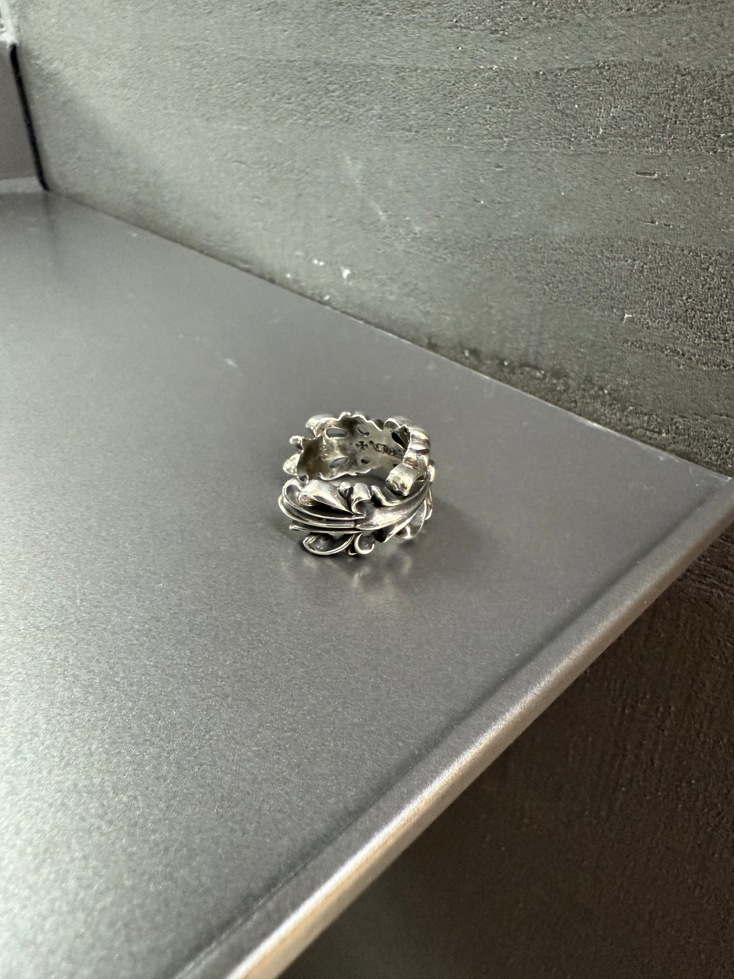 Chrome Hearts double floral cross ring
