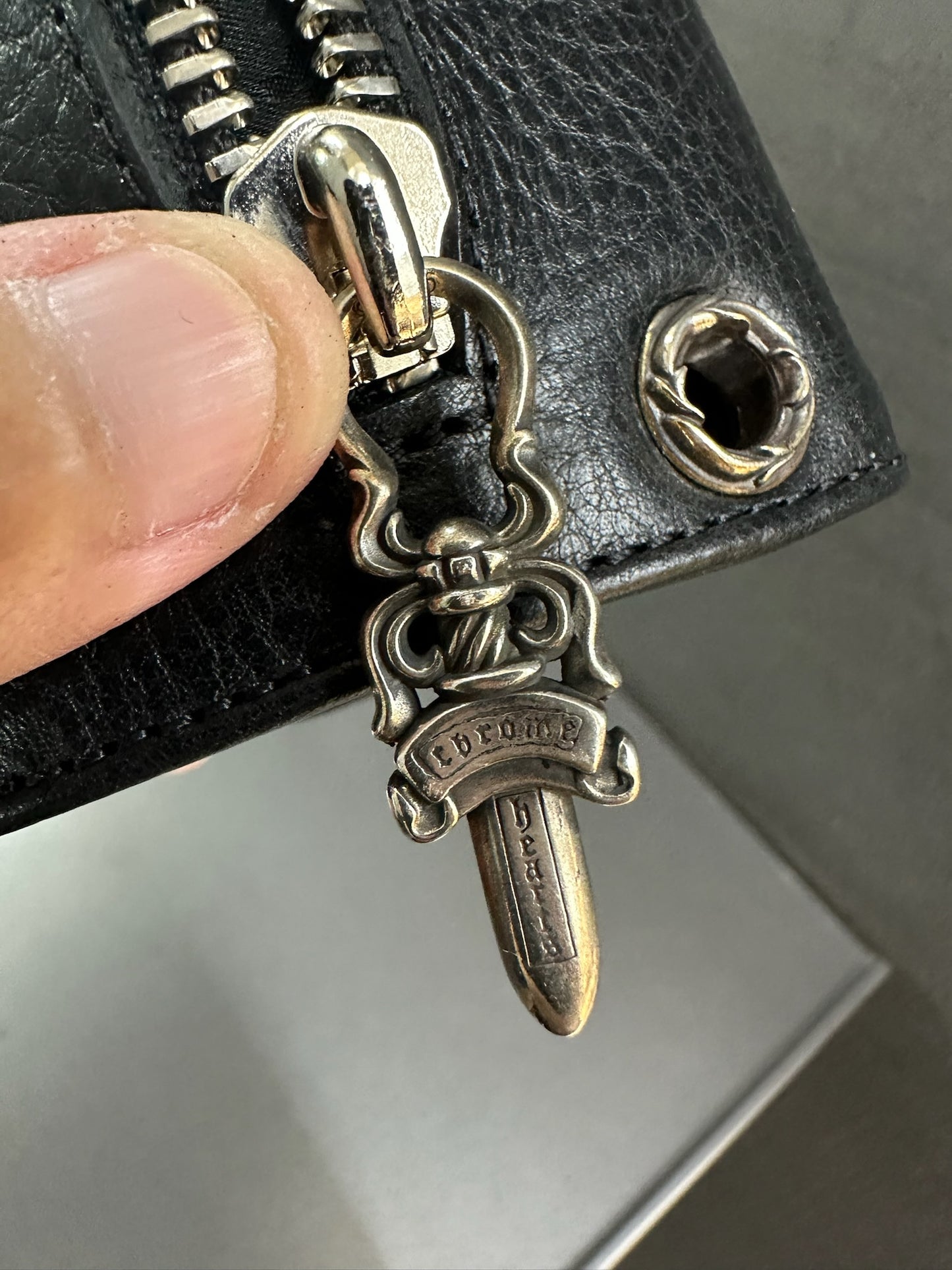 Chrome Hearts buckle scroll wallet