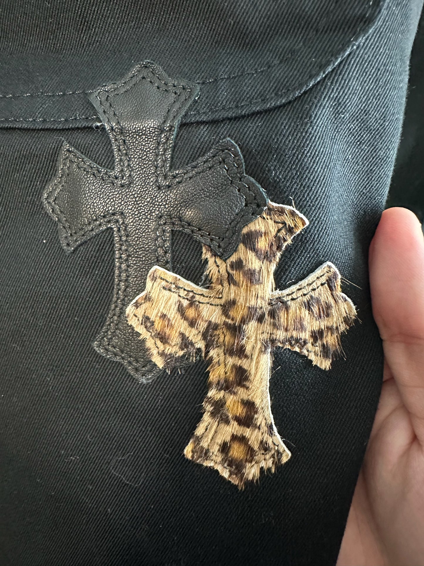 Chrome Hearts patch work dog jacket