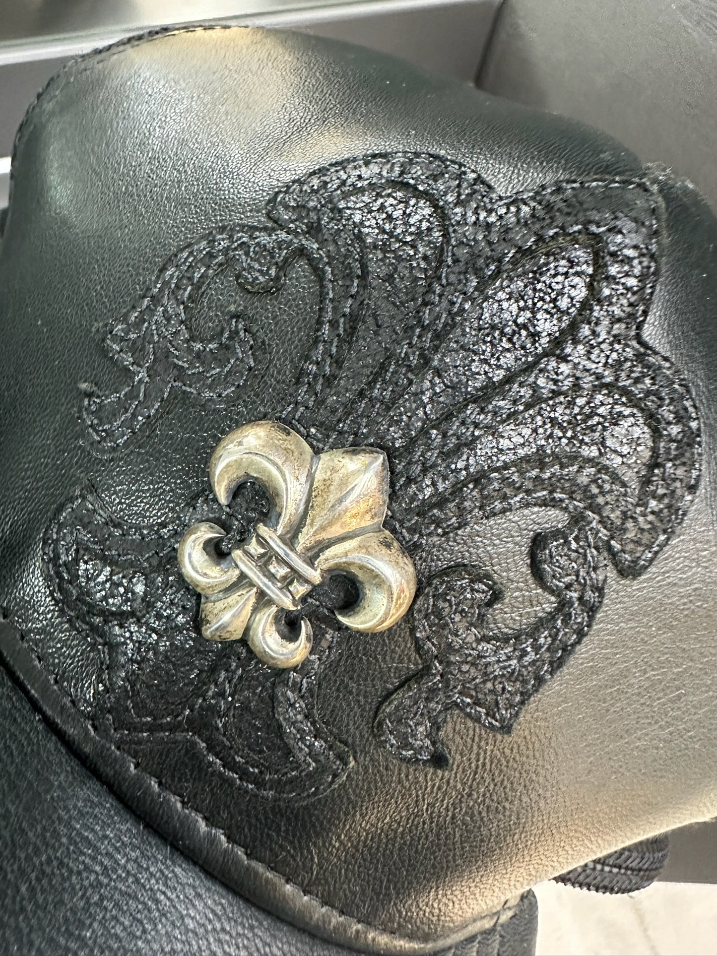 Chrome Hearts Leather Le Fleur Hat