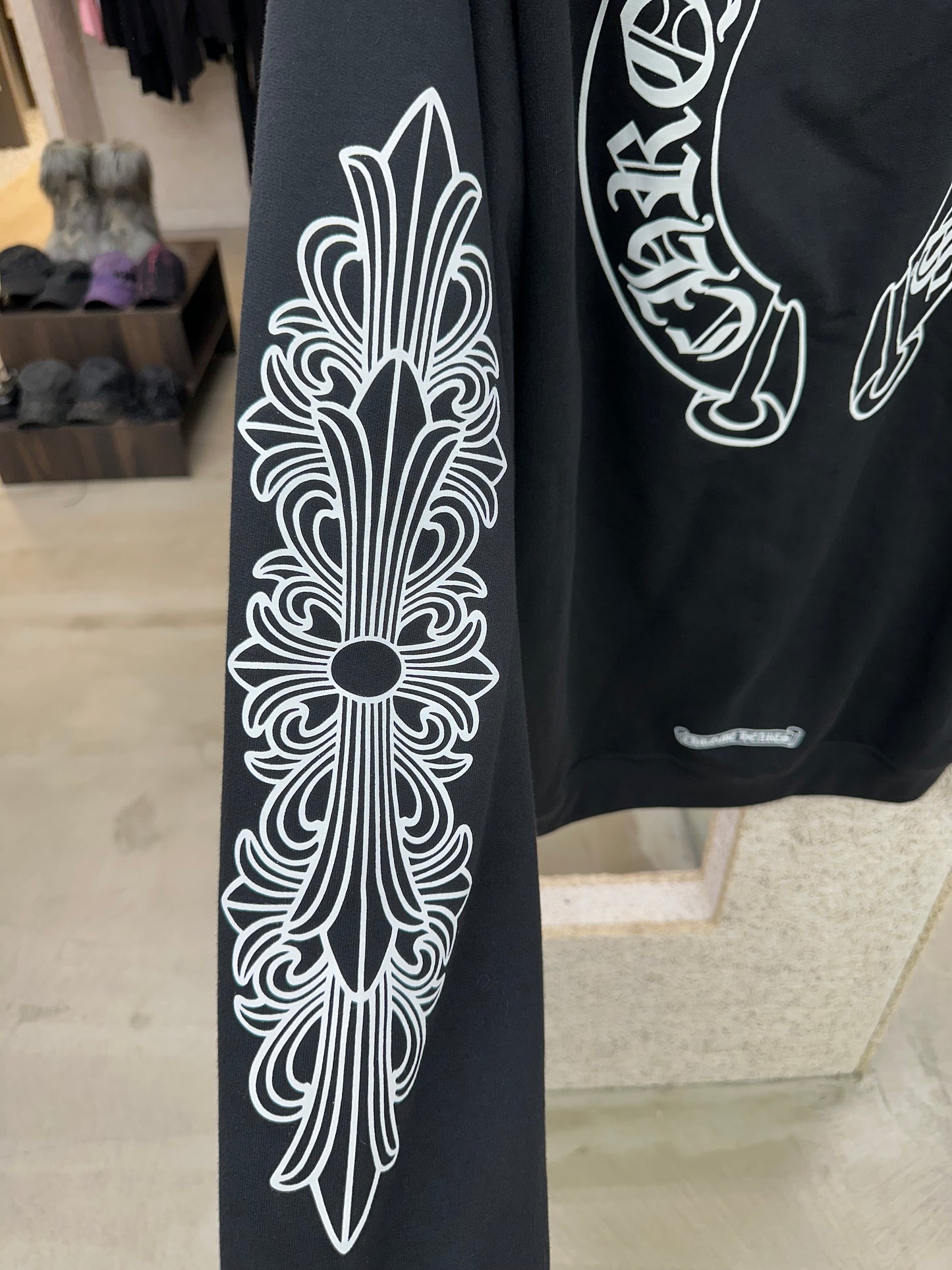 Chrome Hearts Horseshoe Floral Cross Zip-up Hoodie