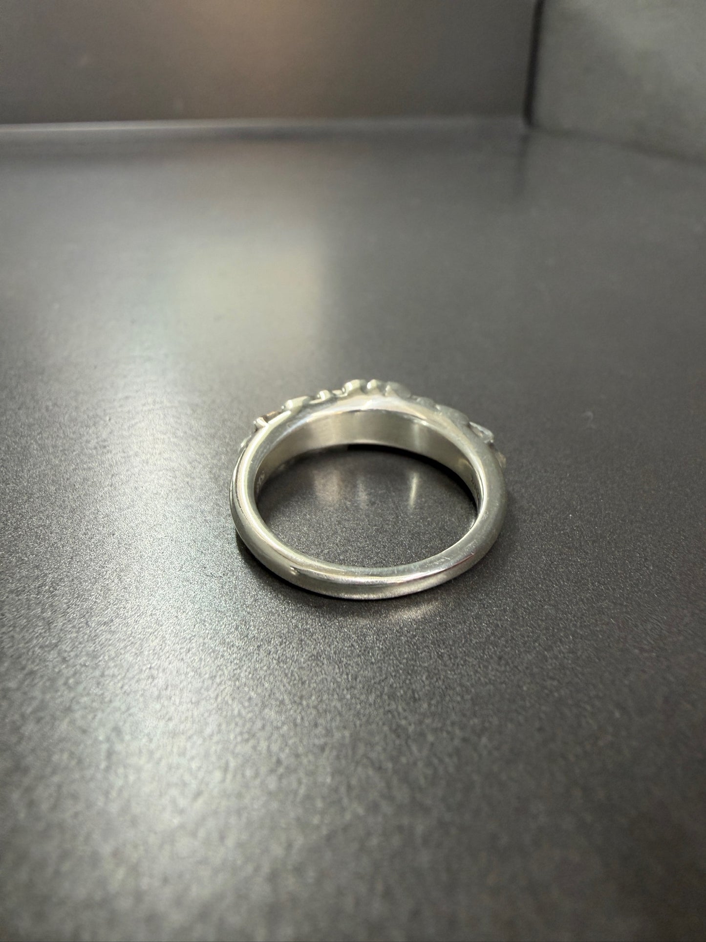 Chrome Hearts Baby Classic Sapphire Ring with Diamonds