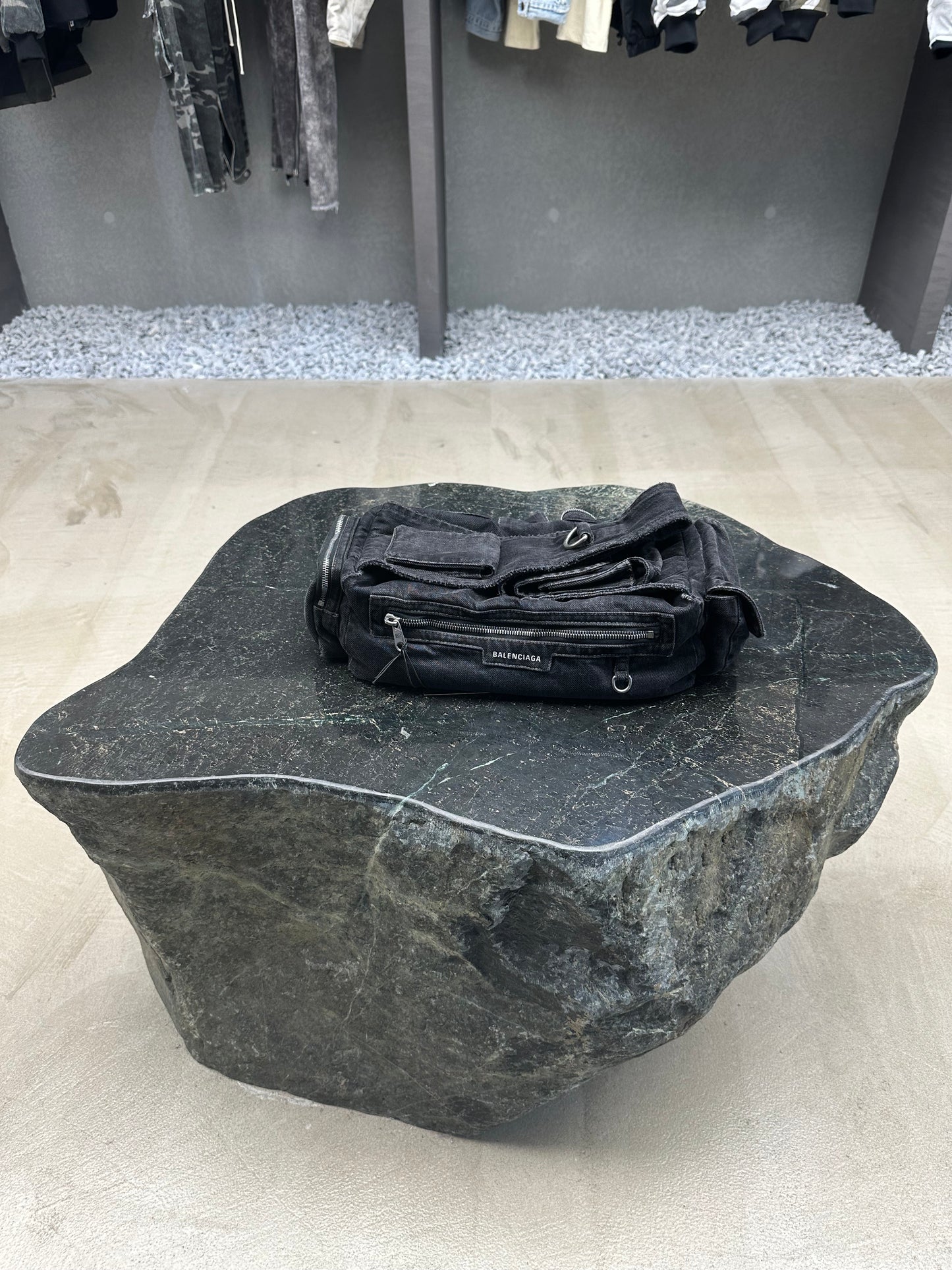 Balenciaga Superbusy Denim Shoulder Bag