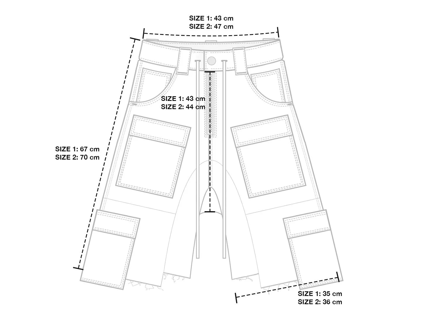 ADF DENIM CARGO MEGA SHORTS