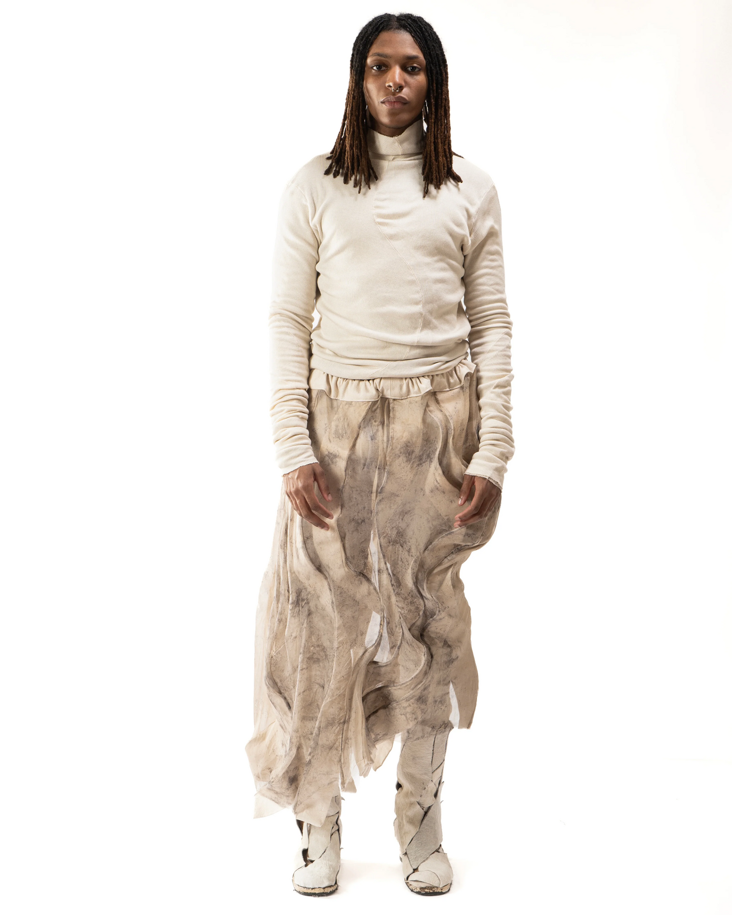 JAS Iron Reversible Sheer Post Human Skirt