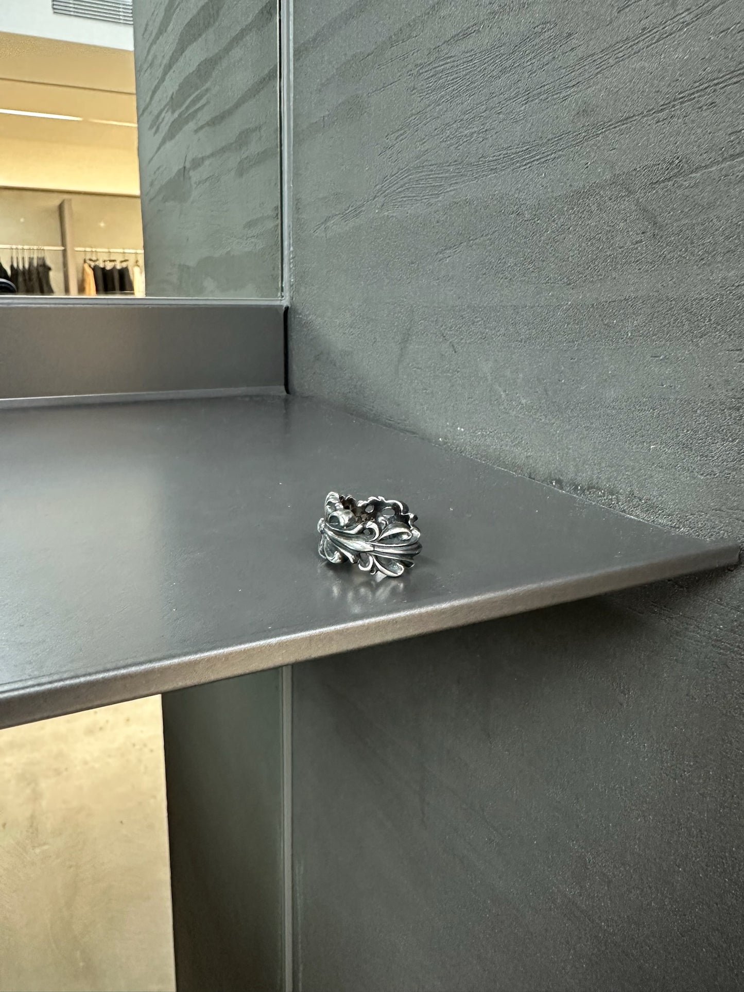 Chrome Hearts double floral cross ring