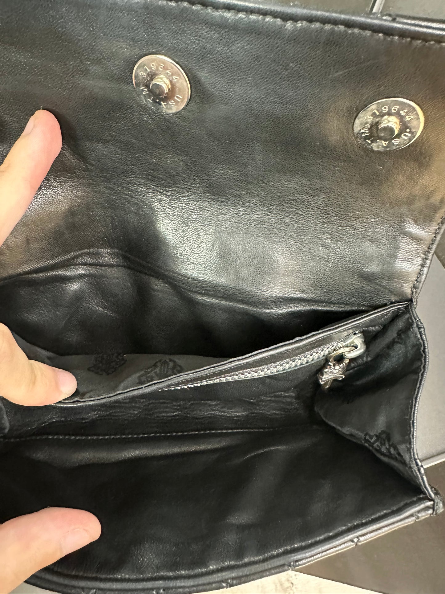 CHROME HEARTS QUILT WAVE WALLET