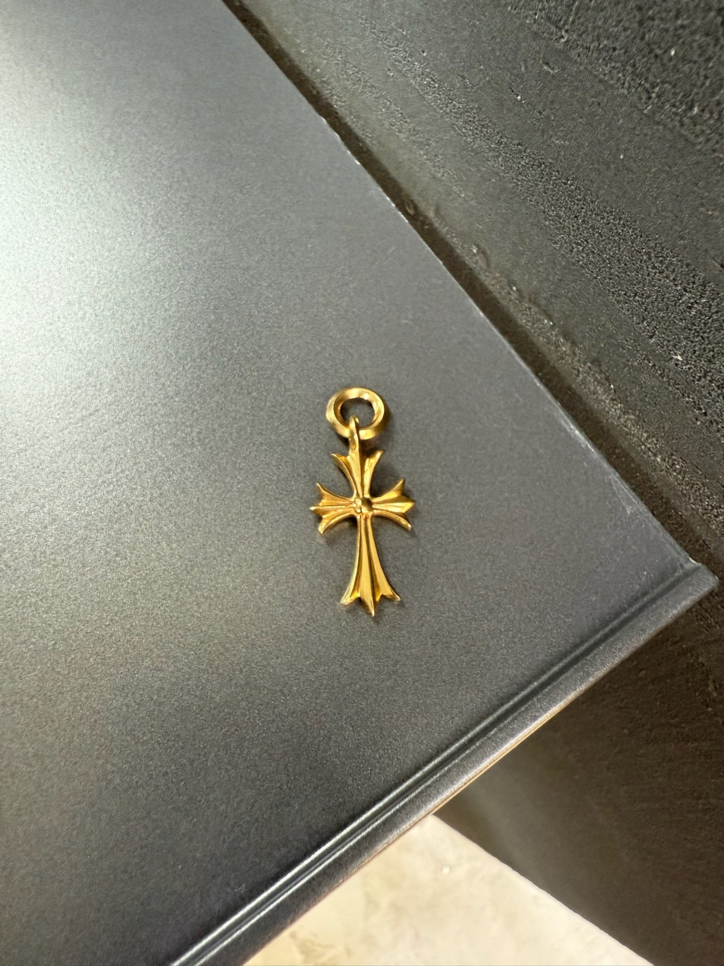 Chrome Hearts 22k Tiny Cross Pendant