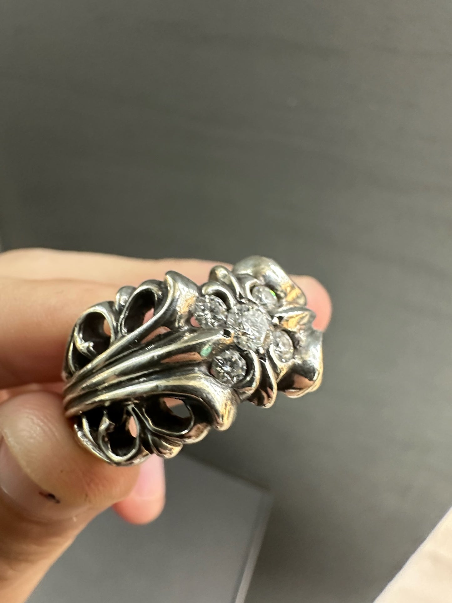 Chrome Hearts K&T Ring Diamonds Paved