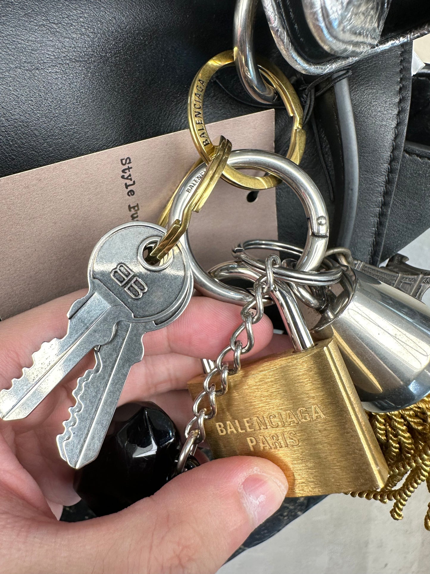 Balenciaga Rodeo Large Handbag with Charm
