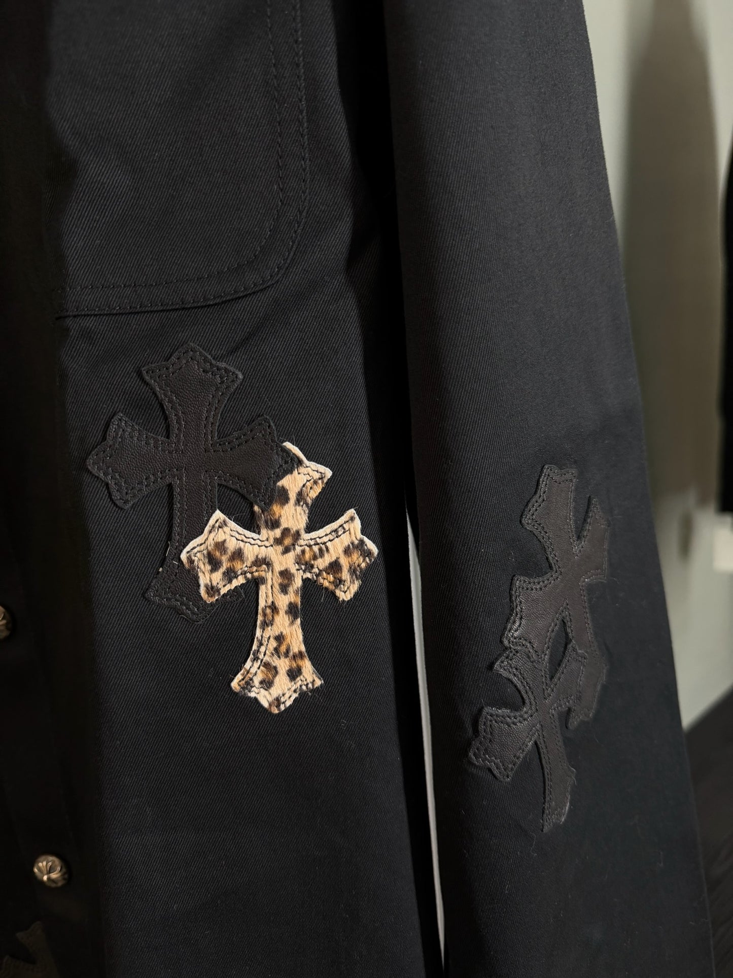 Chrome Hearts Cross Patch Work Dog Jacket