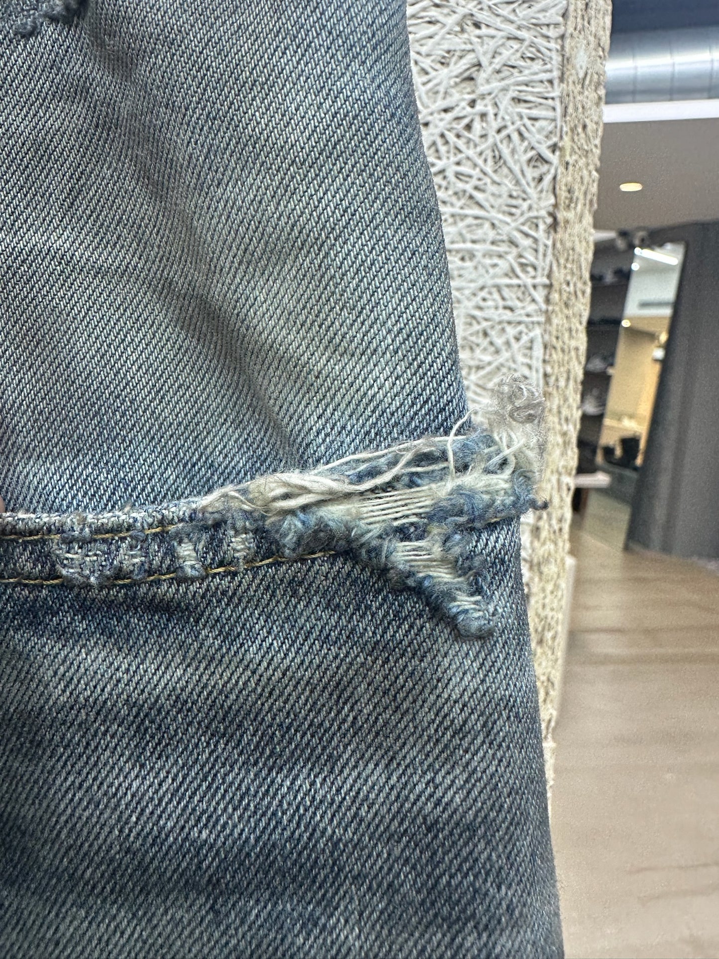 Balenciaga Distressed Wide Leg Jeans